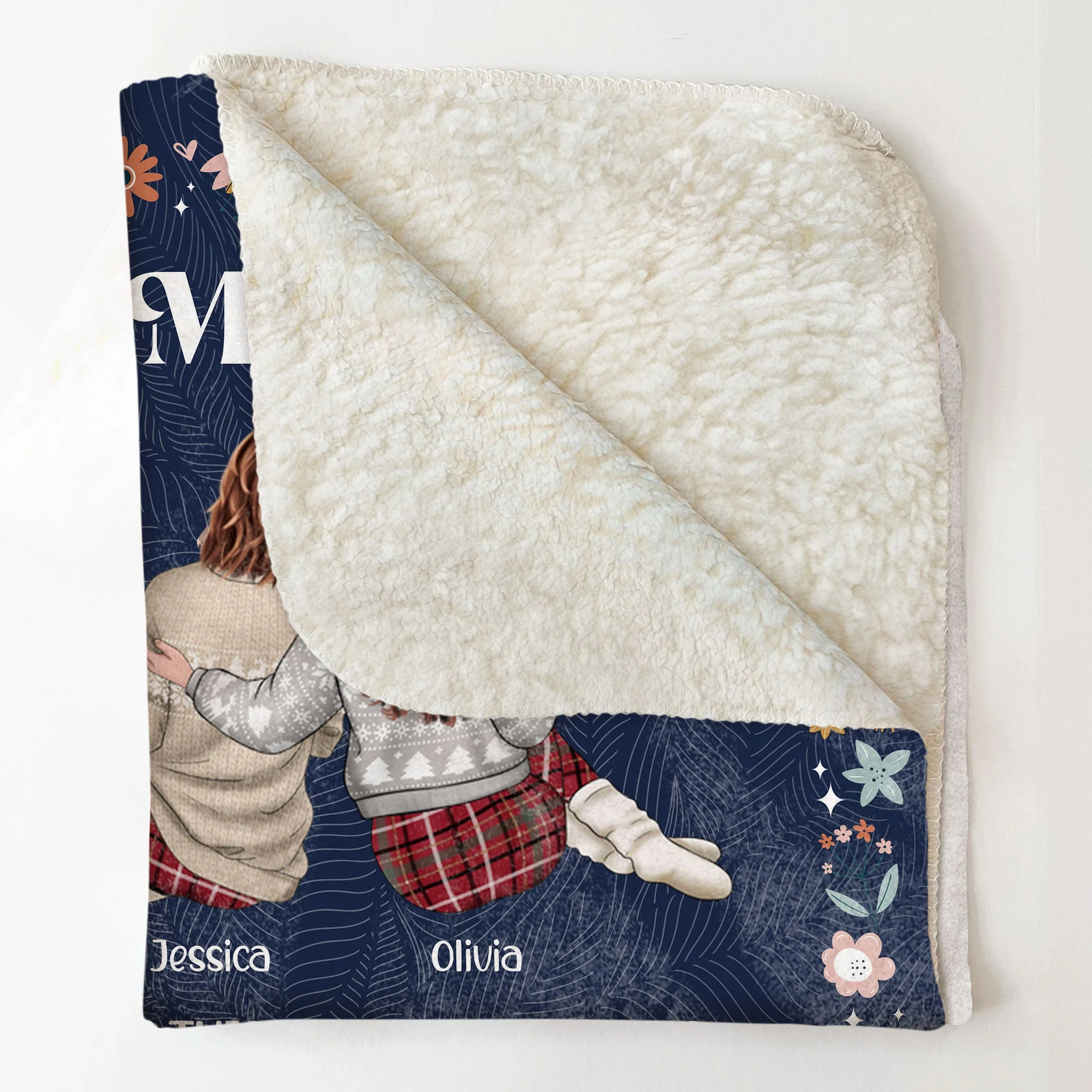 Think Of This Christmas Blanket As A Hug - Personalized Blanket - Image 4