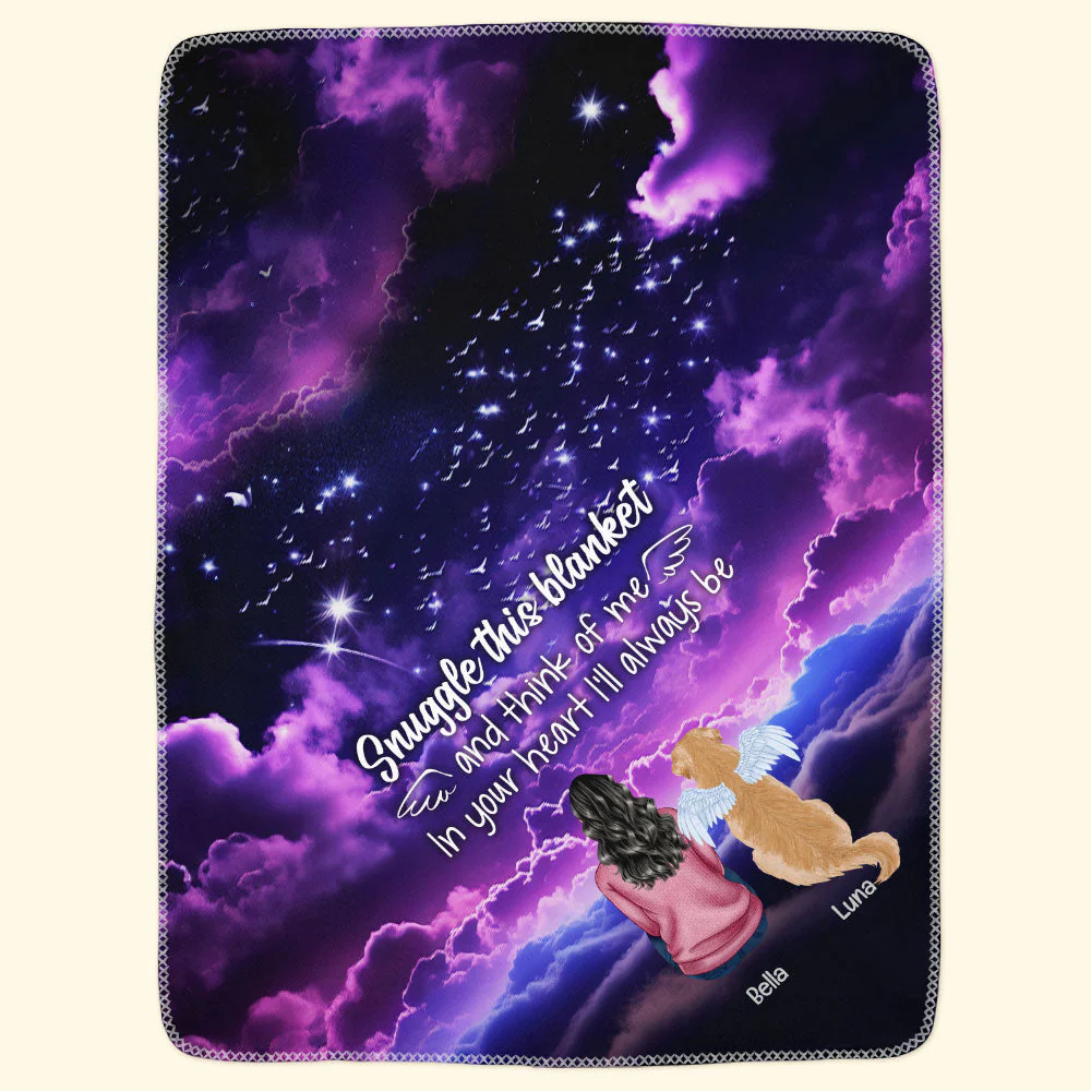 Think Of Us In Your Heart - Personalized Blanket - Image 2