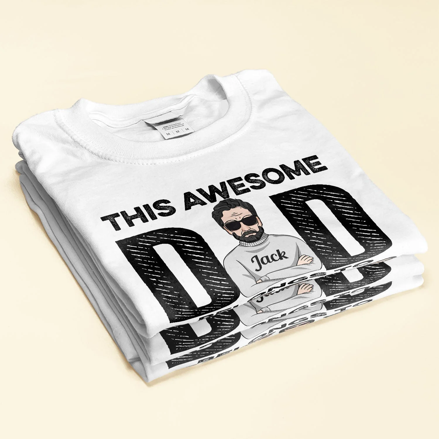 This Awesome Dad Belongs To - Personalized Shirt - Birthday & Christmas Gift For Dad, Daddy, Papa, Father - Image 2