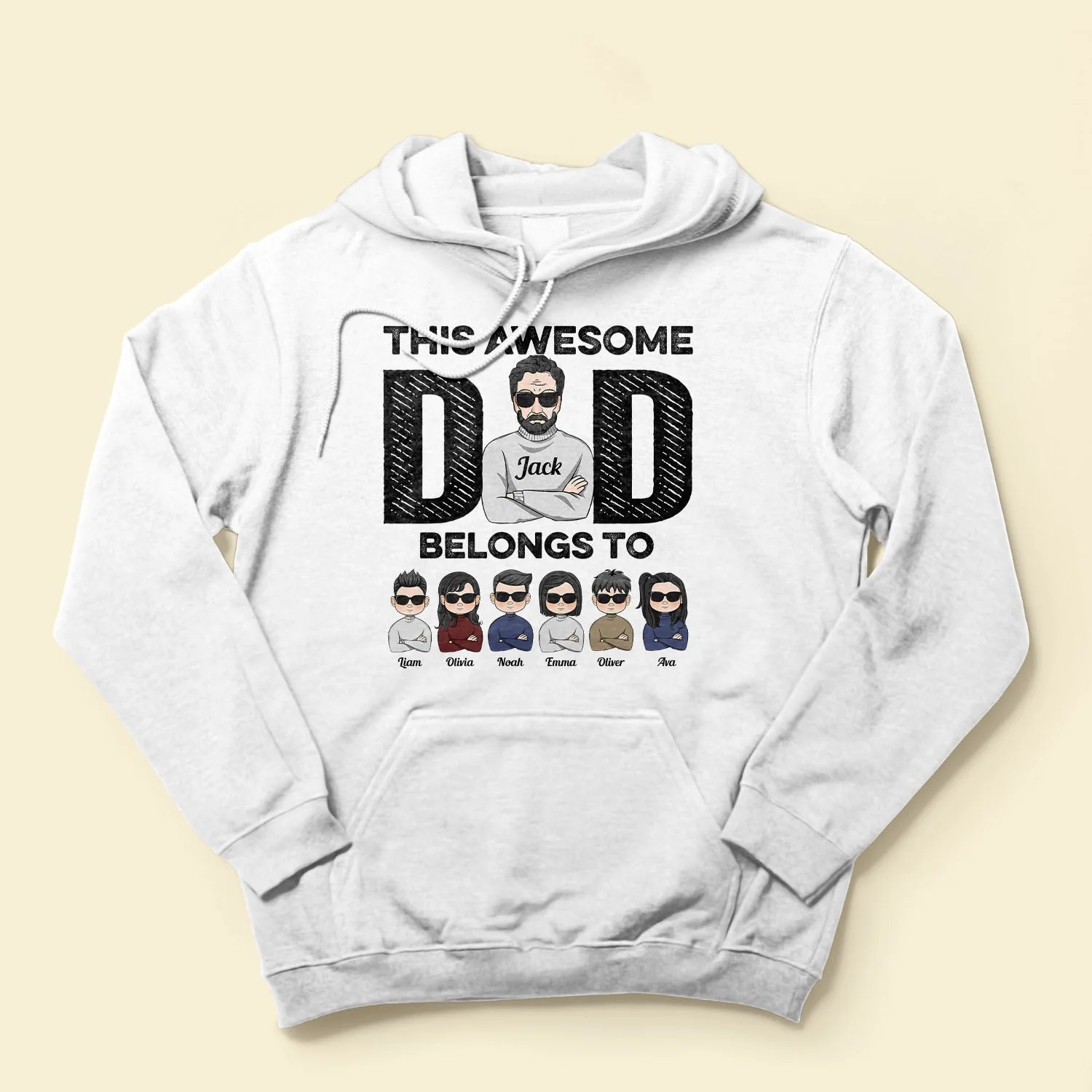This Awesome Dad Belongs To - Personalized Shirt - Birthday & Christmas Gift For Dad, Daddy, Papa, Father - Image 4