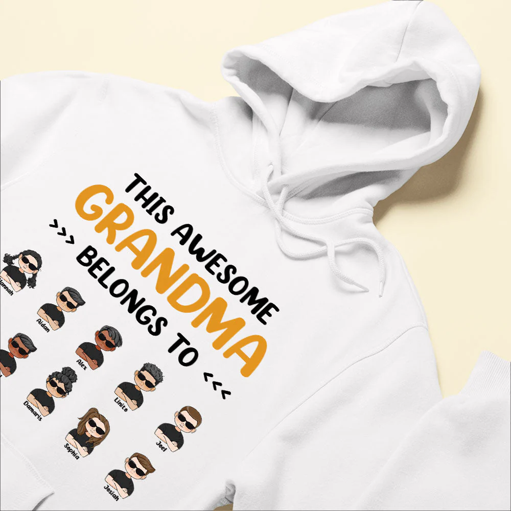 This Awesome Grandpa/Grandma Belongs To - Personalized Shirt - Image 6
