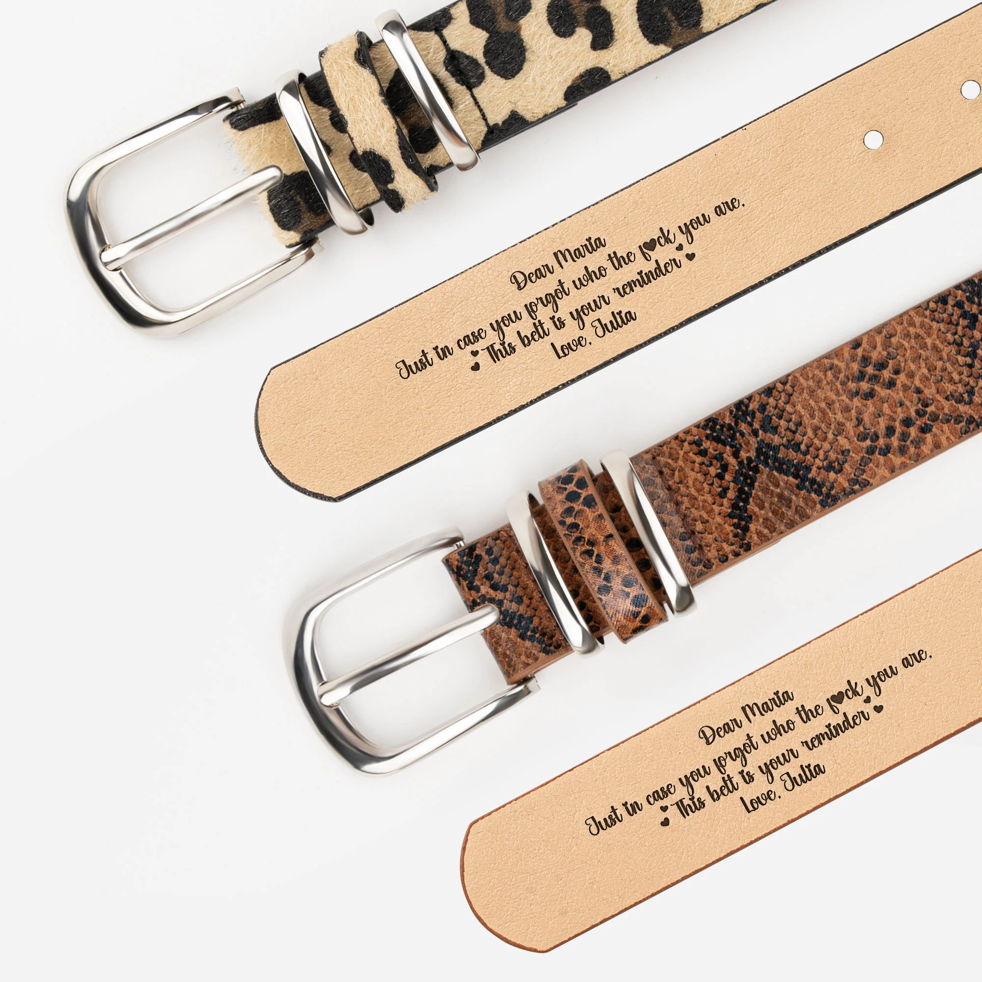 This Belt Is Your Reminder Who The F*ck You Are - Personalized Animal Print Leather Belt - Image 4