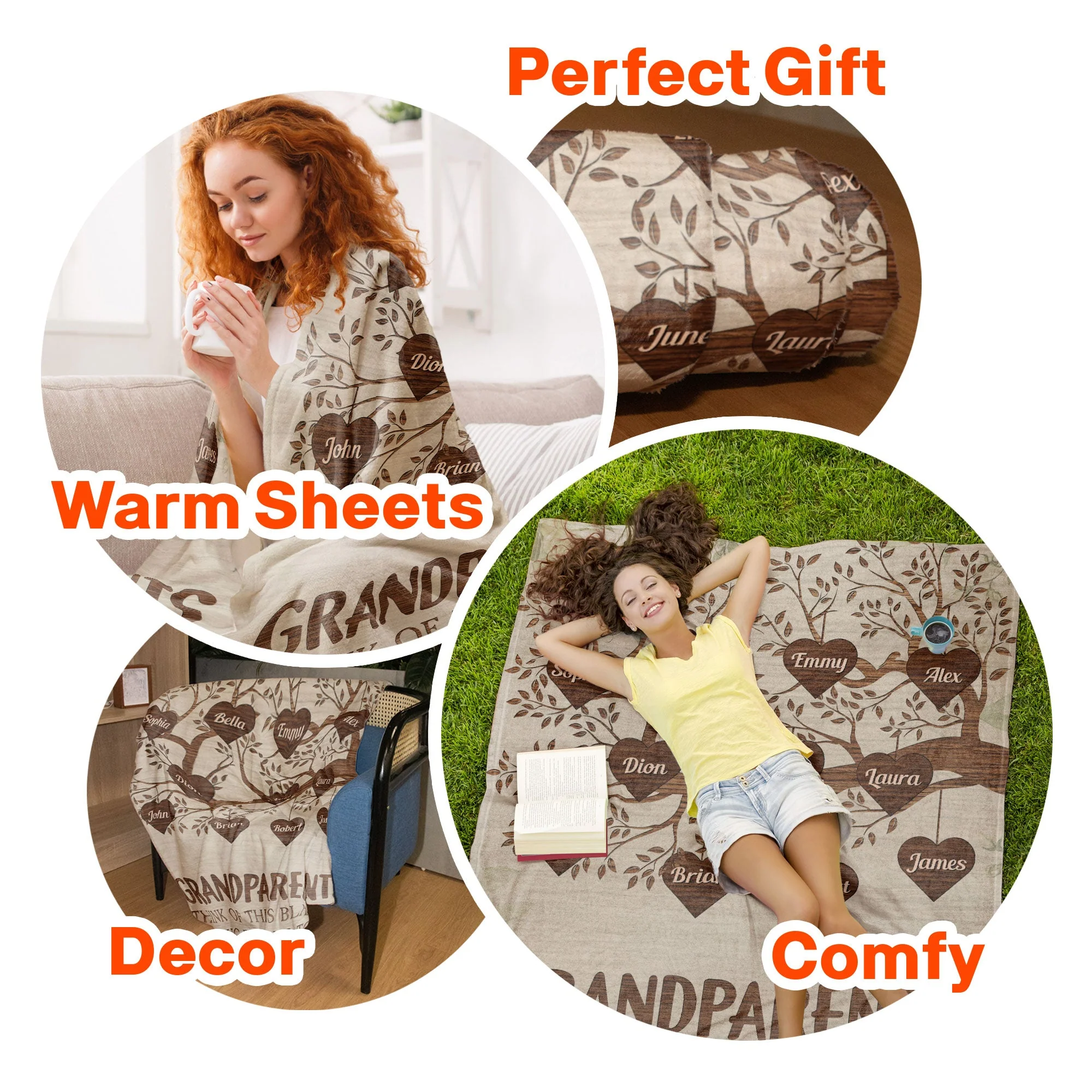 This Blanket As A Hug From Us To You - Personalized Blanket - Image 7