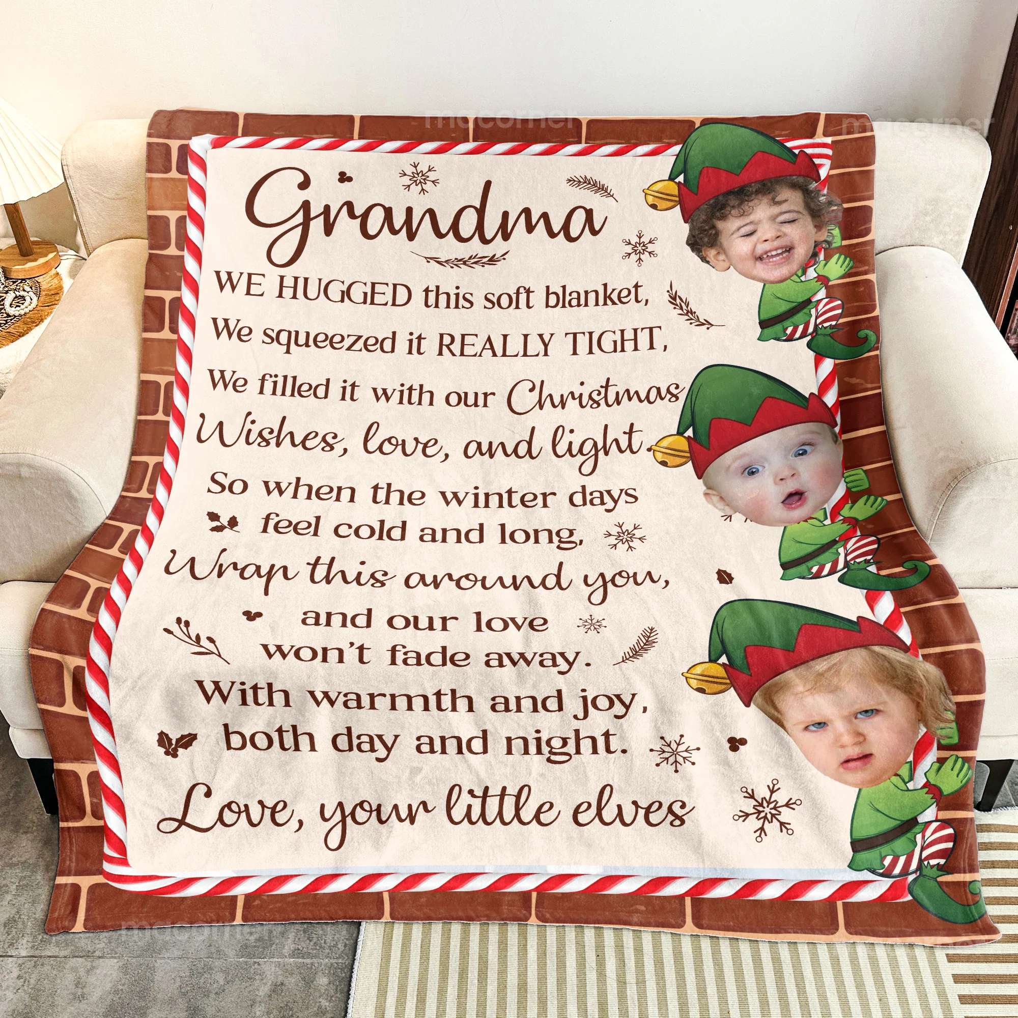 This Blanket Is Our Love For Grandma - Personalized Blanket - Image 4