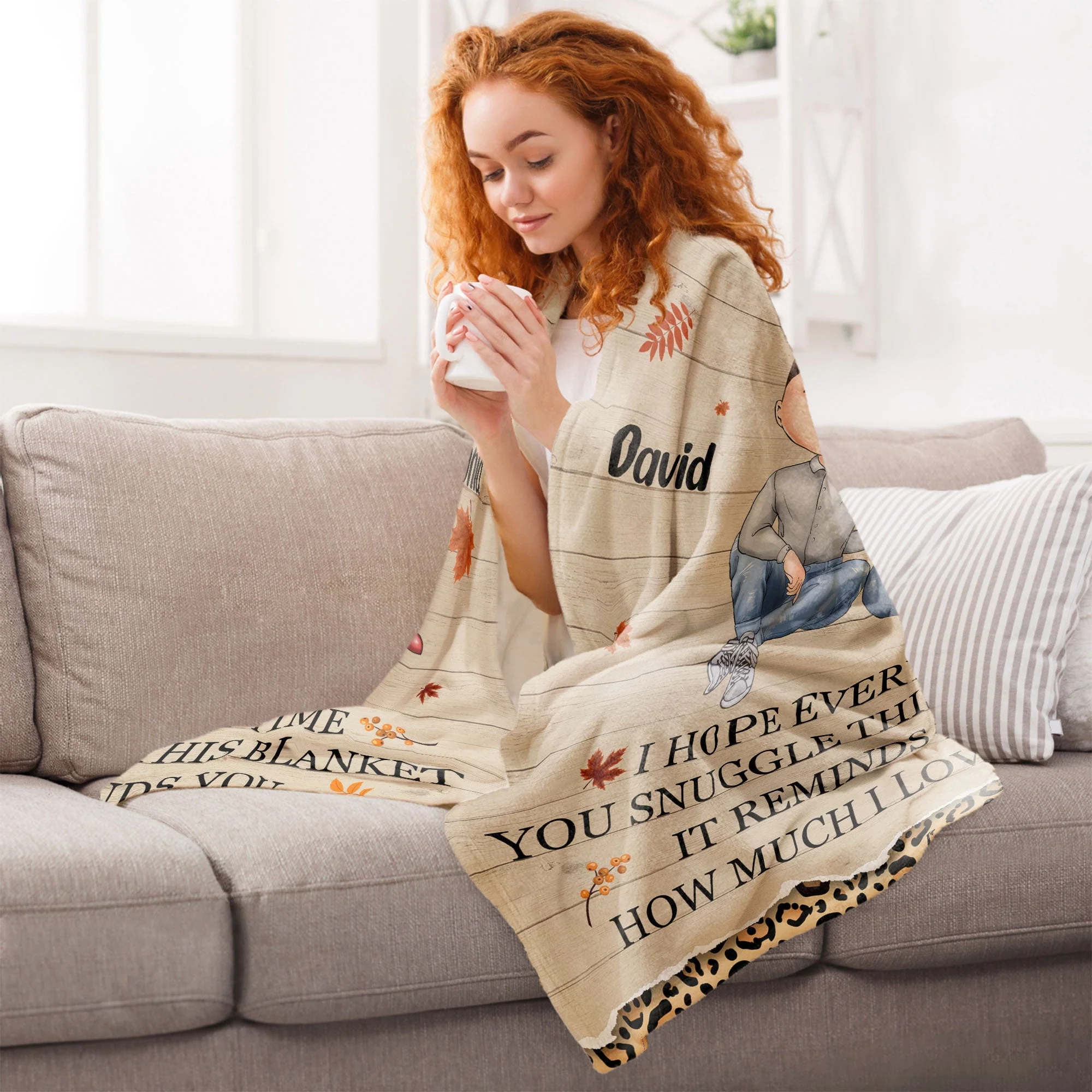 This Blanket Reminds You How Much I Love You - Personalized Blanket - Birthday Anniversary Gift For Couples, Husband, Wife - Image 5