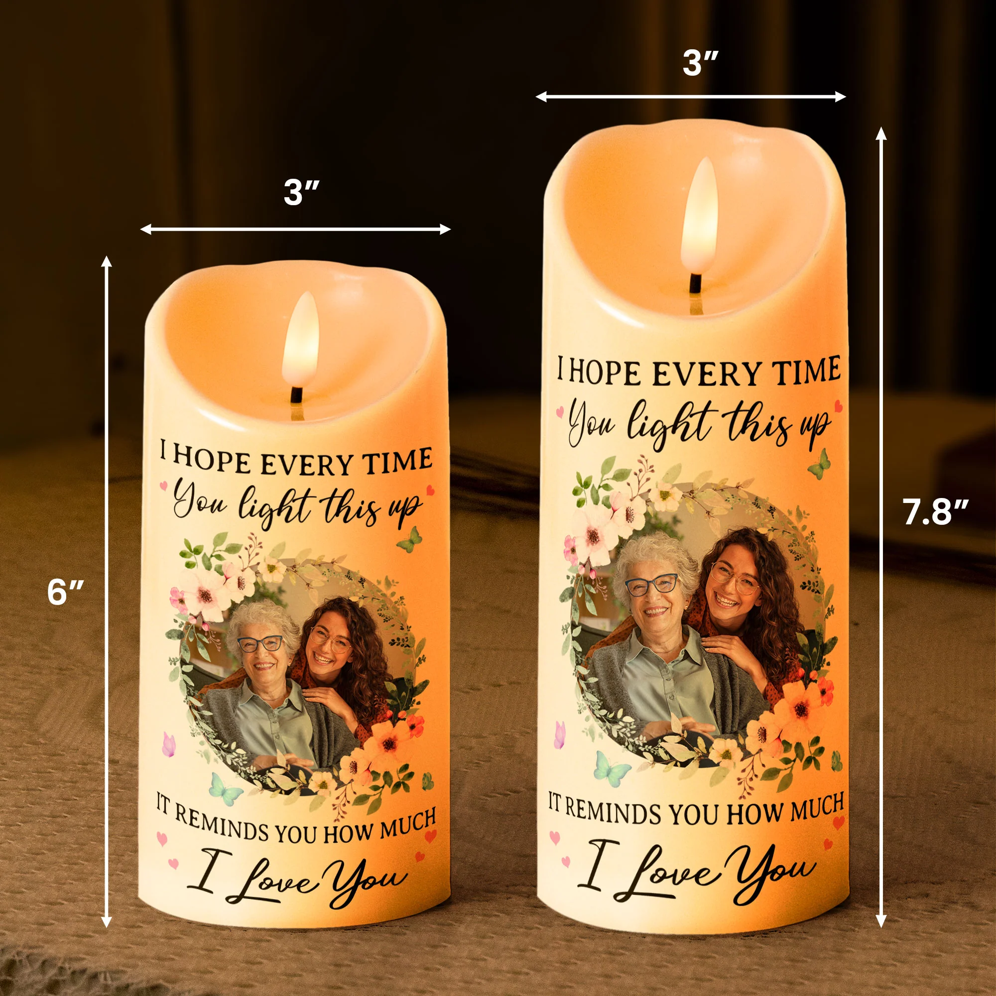 This Candles Reminds You How Much I Love You - Personalized Photo LED Candle - Image 8
