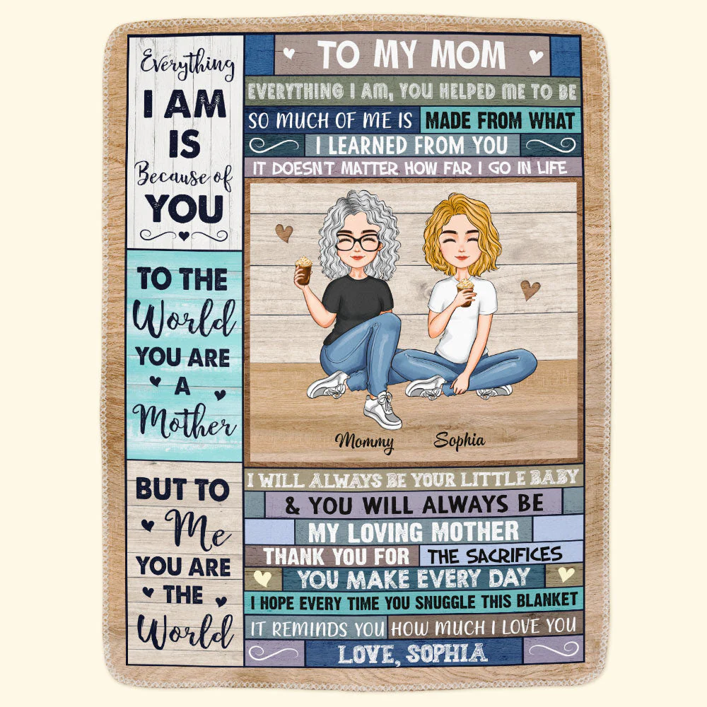 This Cozy Blanket Reminds You How Much I Love You - Personalized Mom Blanket - Image 3