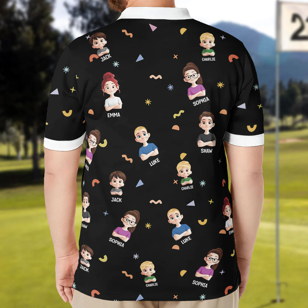 This Dad Belongs To - Personalized Polo Shirt - Image 2
