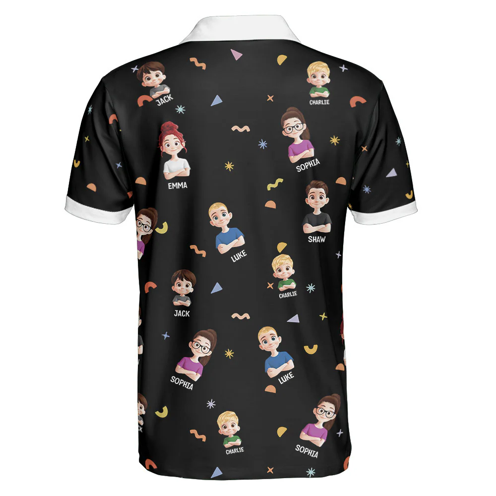 This Dad Belongs To - Personalized Polo Shirt - Image 4