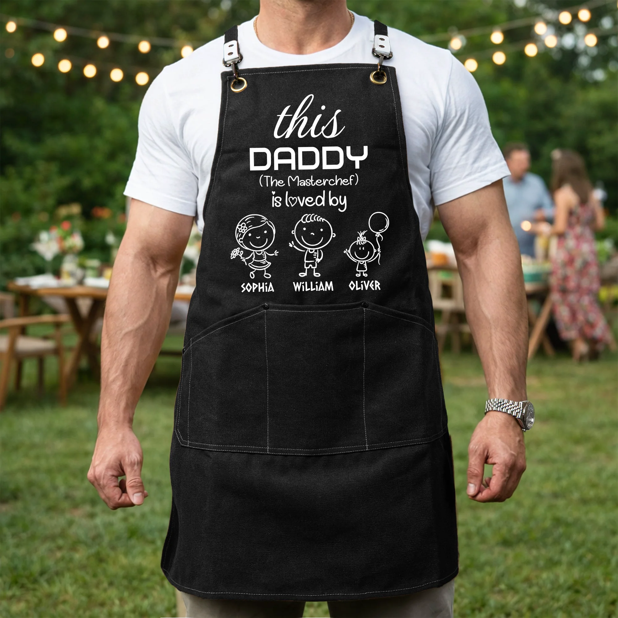 This Daddy Is Loved By Kids - Personalized Apron - Image 5