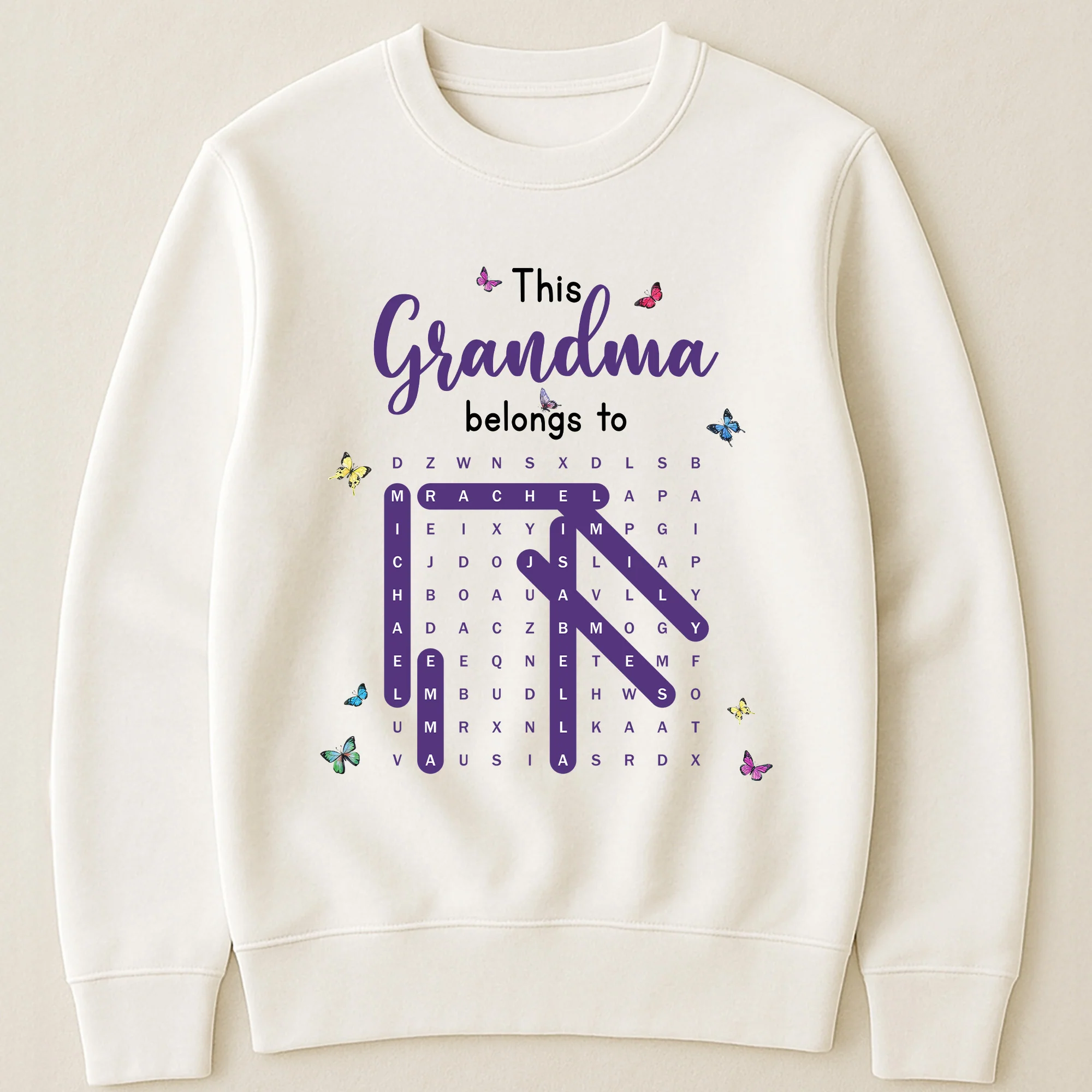 This Grandma Belongs To Word Search - Personalized Shirt - Image 3