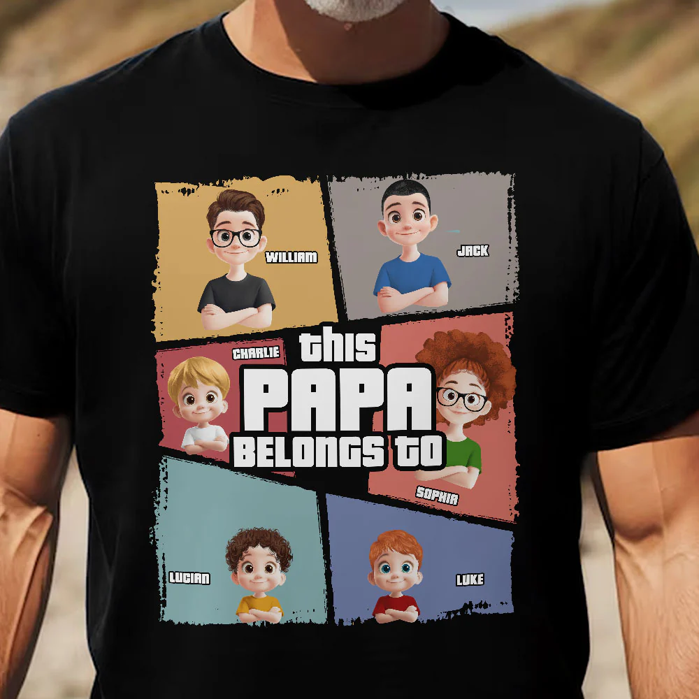 This Grandpa Belongs To - Personalized Shirt - Gift For Grandpa - Image 2