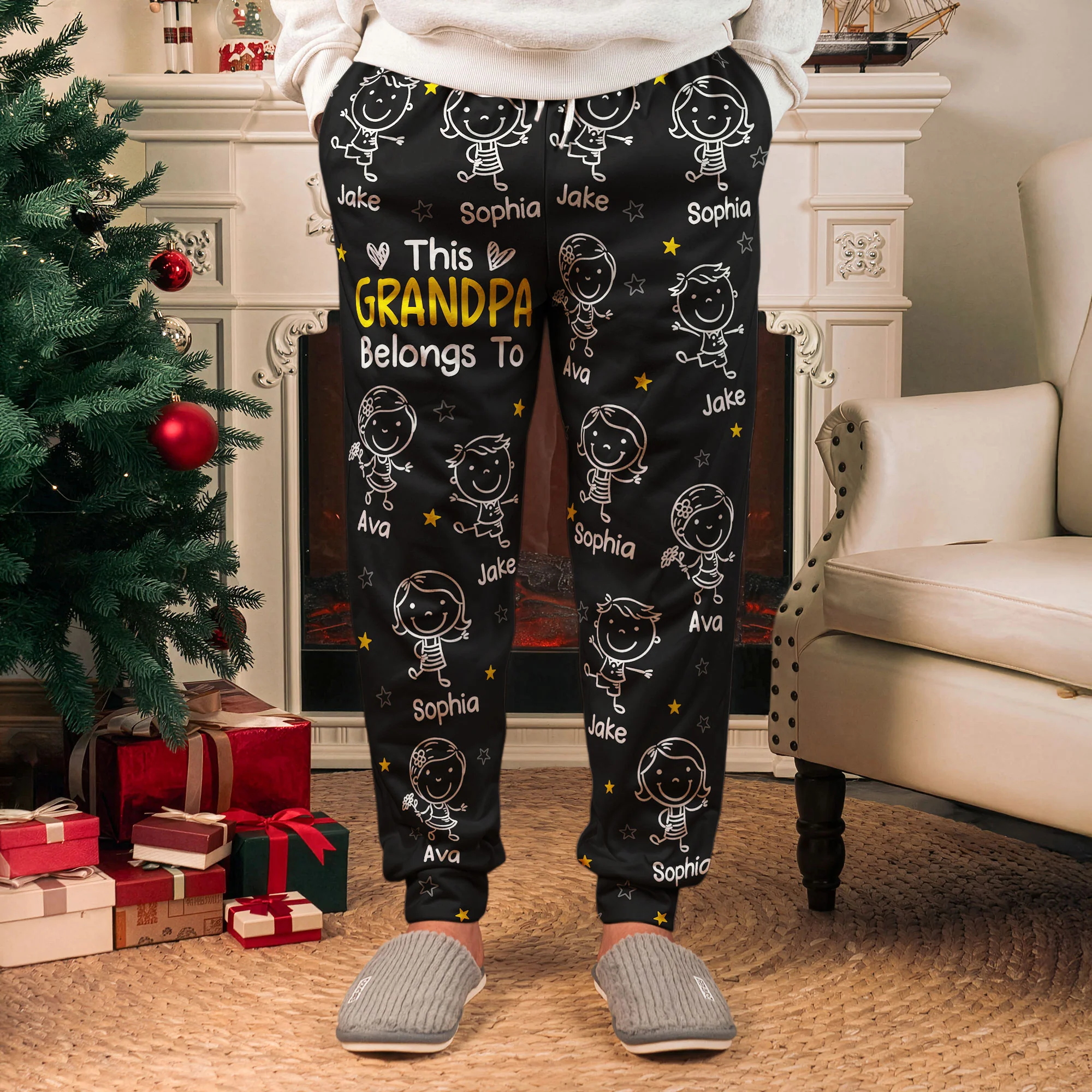 This Grandpa Grandma Belongs To - Personalized Sweatpants - Image 5