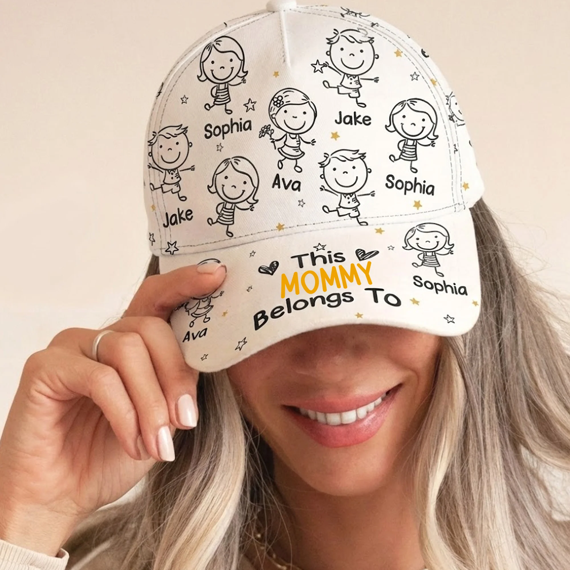 This Grandpa Grandma Mommy Daddy Belongs To Doodle - Personalized Classic Cap - Image 5