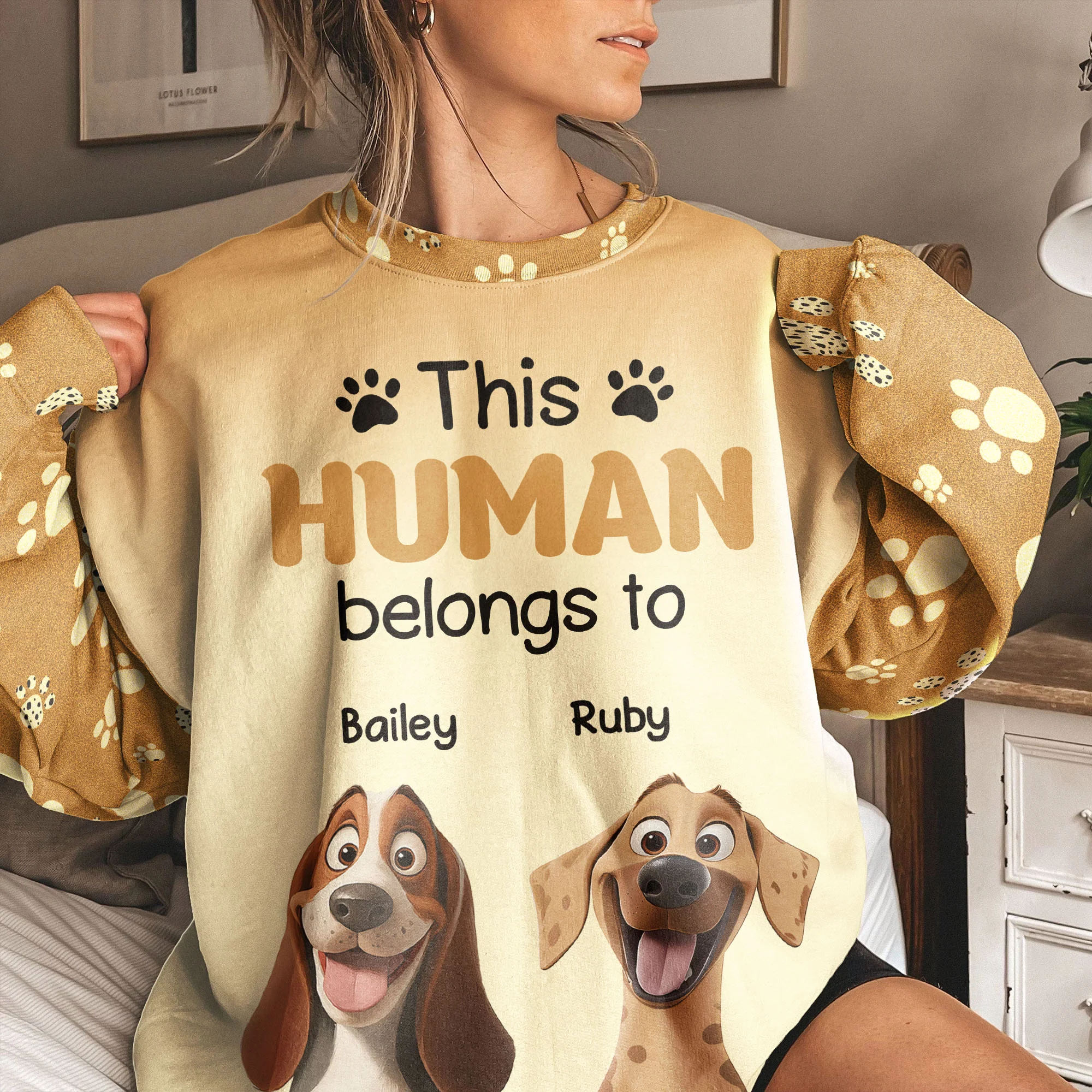 This Human Belongs To - Personalized 3D Printed Sweatshirt - Image 2