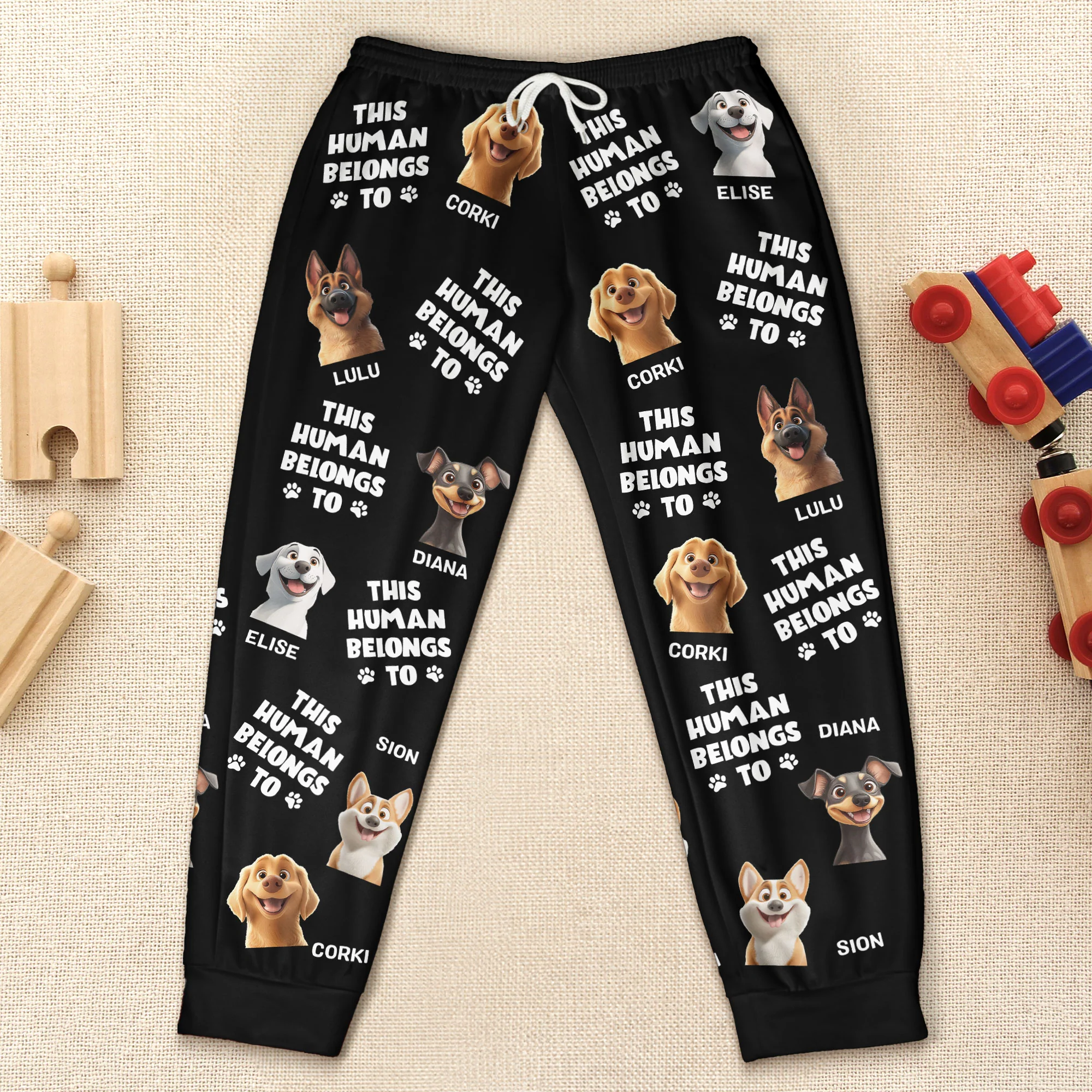 This Human Belongs To - Personalized Sweatpants - Image 2