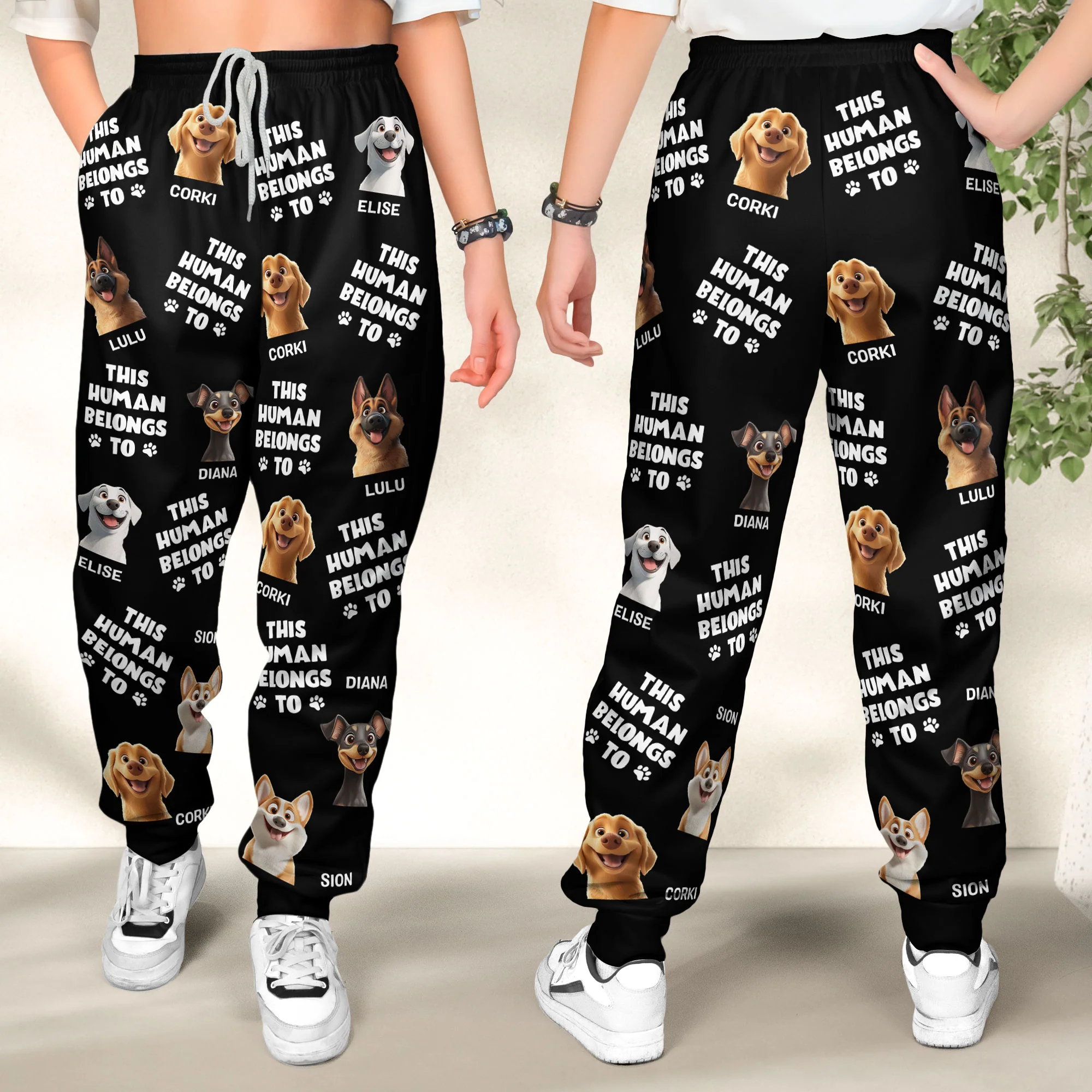 This Human Belongs To - Personalized Sweatpants - Image 3
