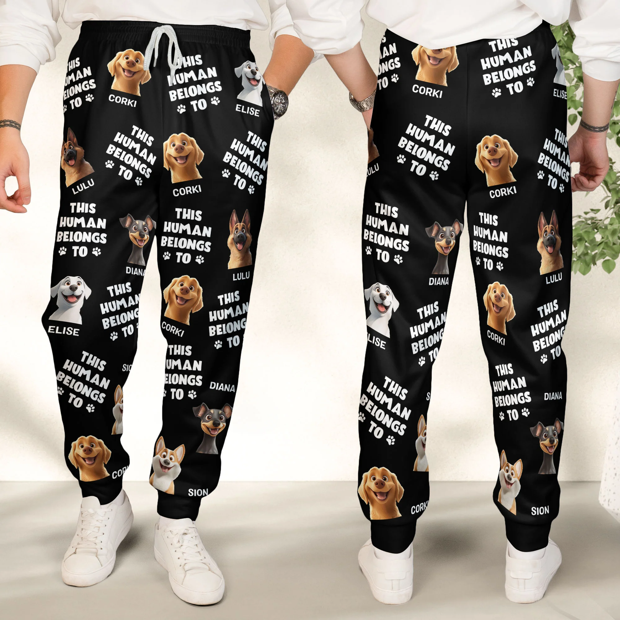 This Human Belongs To - Personalized Sweatpants - Image 5