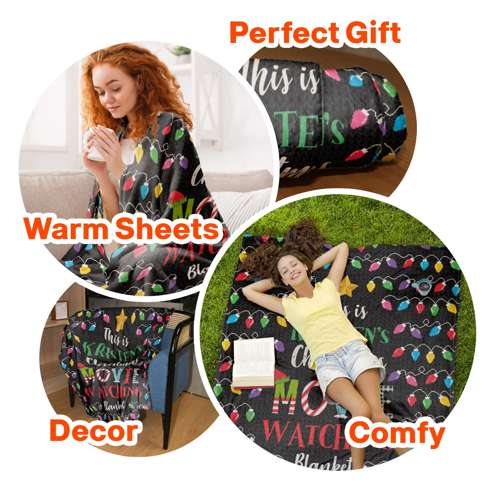 This Is My Christmas Movie Watching Blanket - Personalized Blanket - Image 6