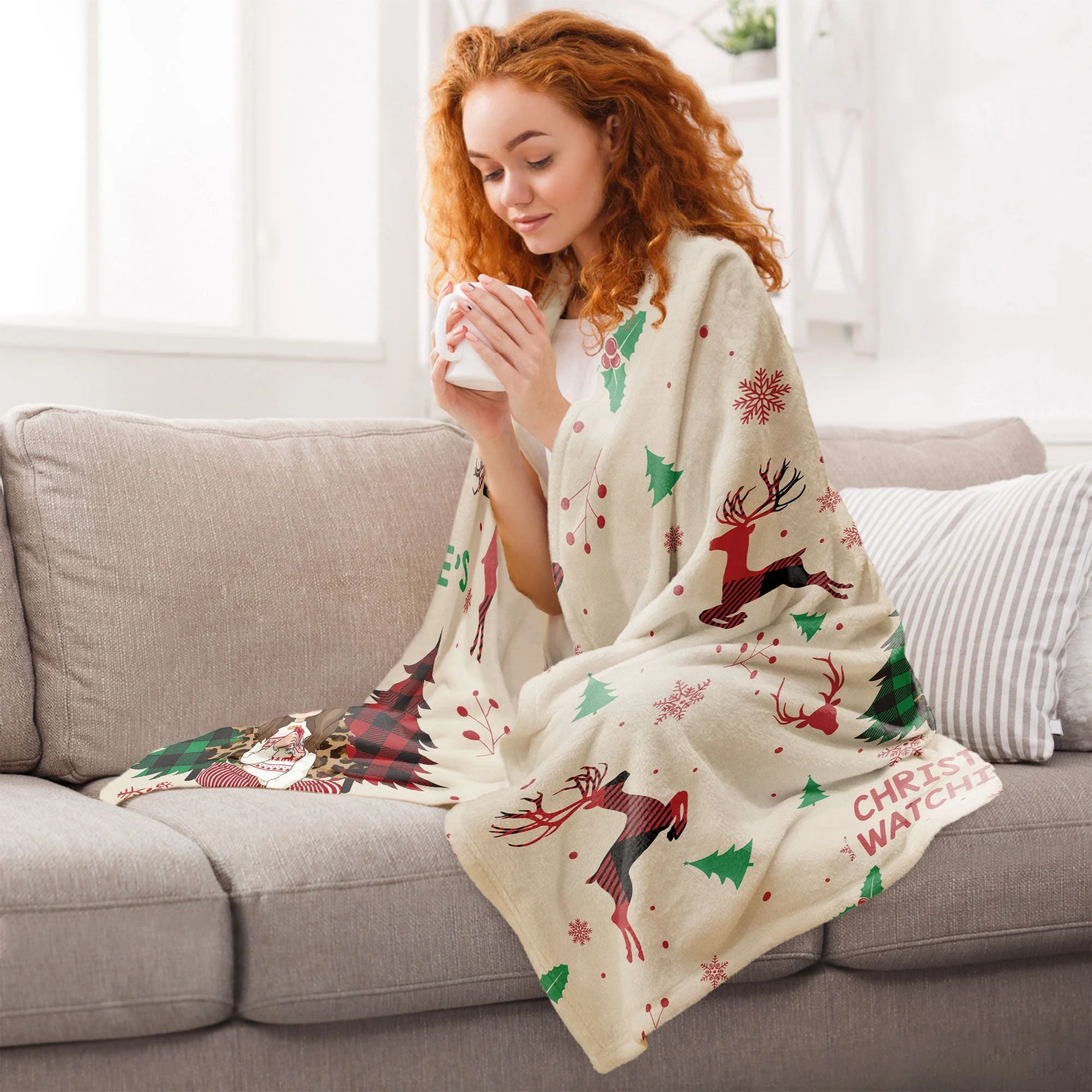This Is My Christmas Movie Watching Blanket - Personalized Blanket - Image 5