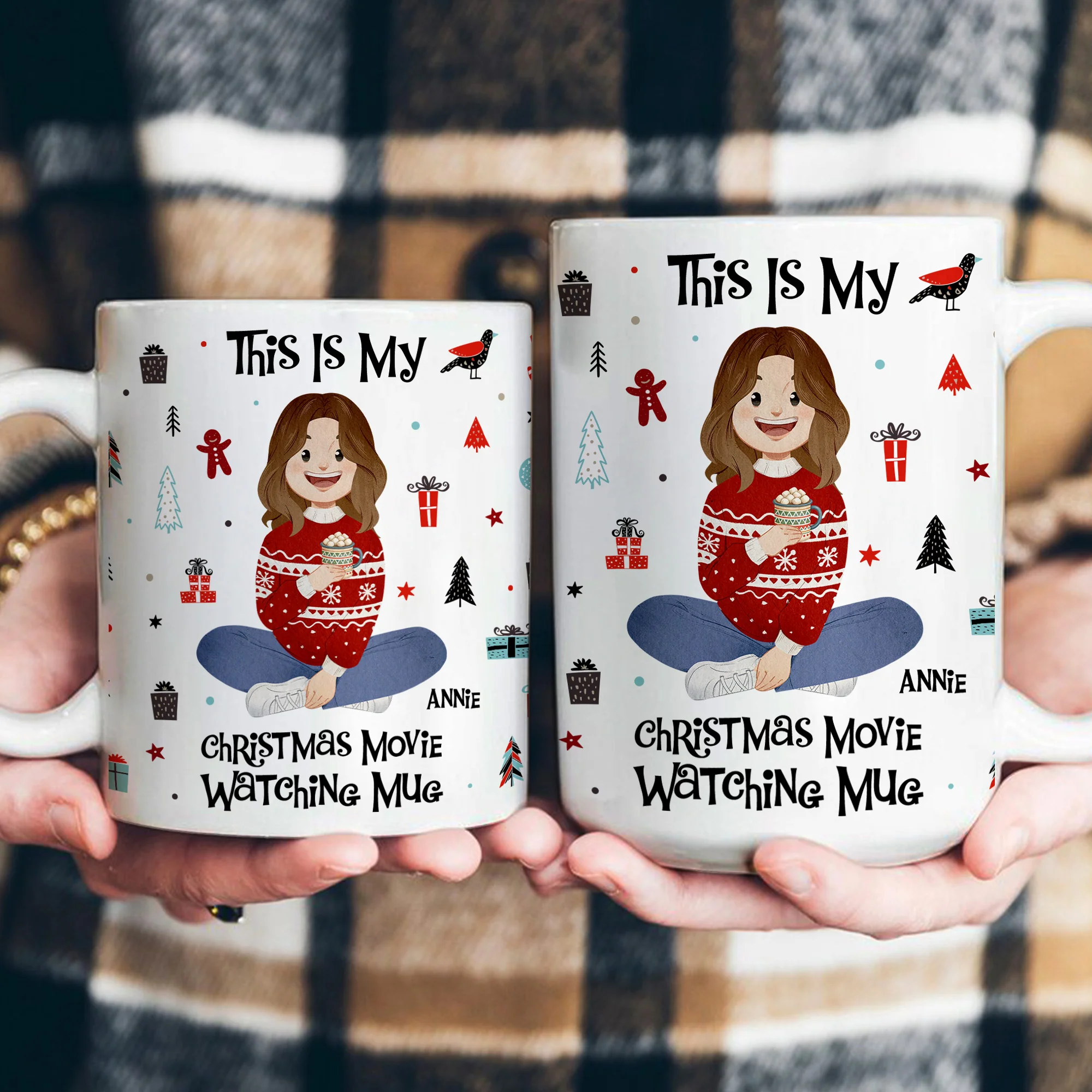This Is My Christmas Movie Watching Mug - Personalized Mug - Image 4