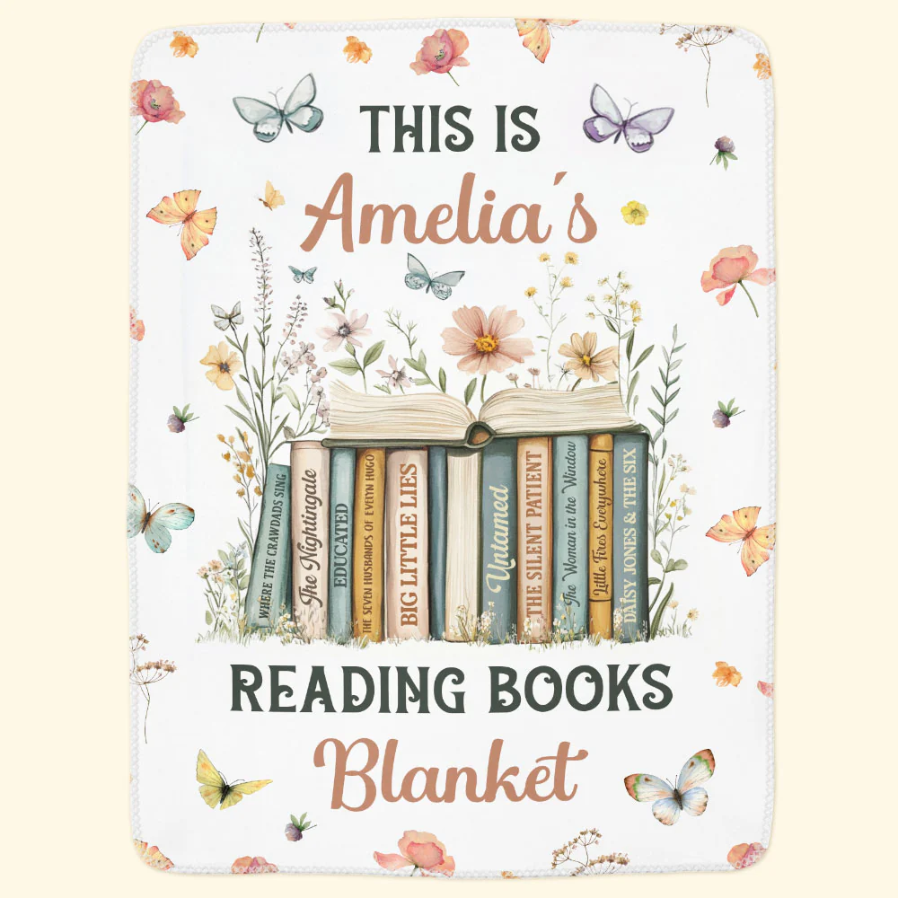 This Is My Reading Books Blanket - Gifts For Book Club, Reading Lovers, Nerd - Personalized Blanket - Image 7