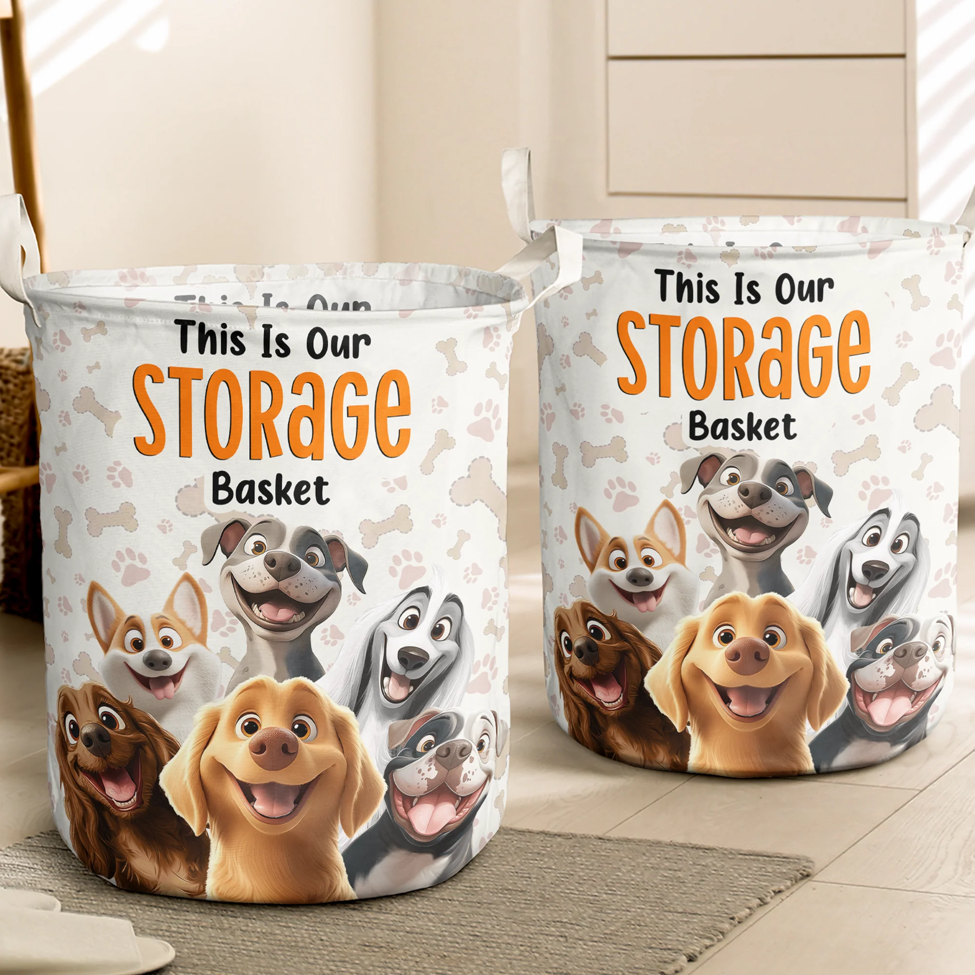 This Is My Storage Basket Dog Lovers - Personalized Laundry Storage Basket - Image 2