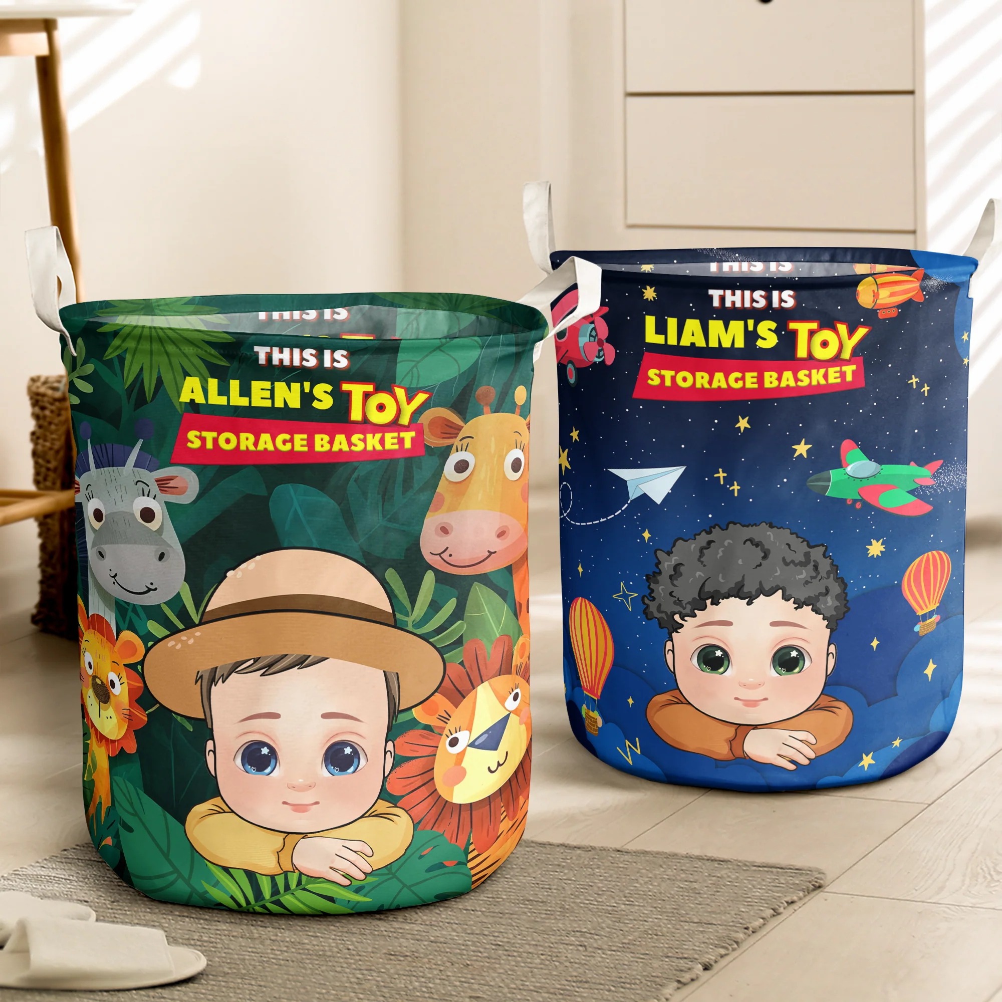 This Is My Toy Storage Basket - Personalized Laundry Storage Basket - Image 2