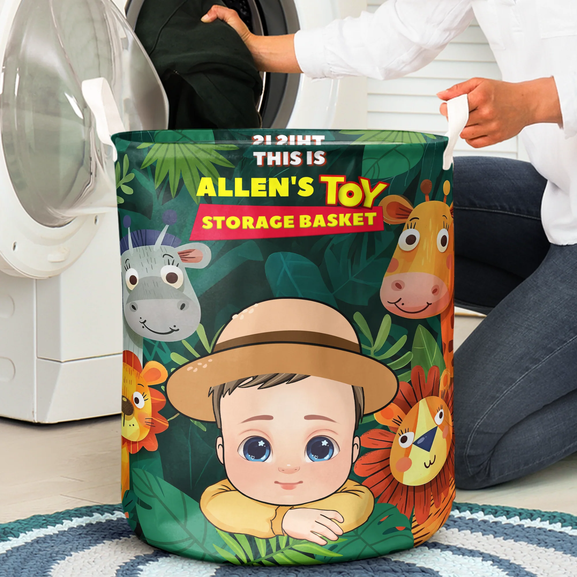 This Is My Toy Storage Basket - Personalized Laundry Storage Basket - Image 3