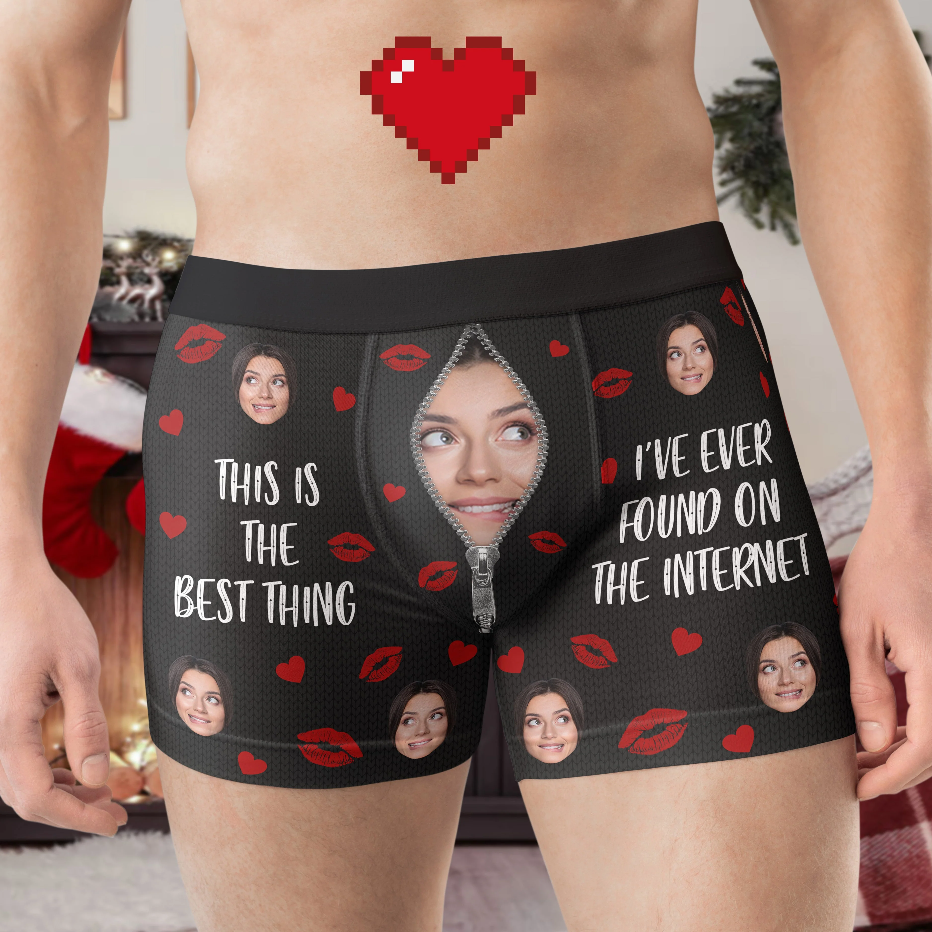 This Is The Best Thing I've Ever Found - Personalized Photo Men's Boxer Briefs - Image 2