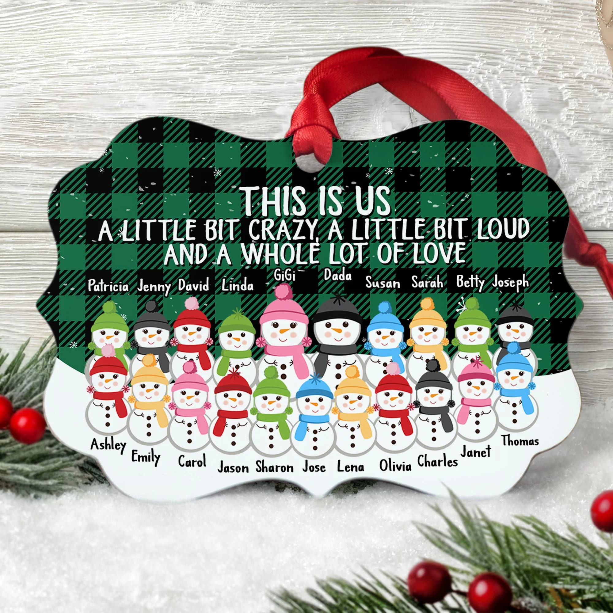 This Is Us A Whole Lot Of Love - Personalized Family Ornament - Gift For Grandma - Image 2