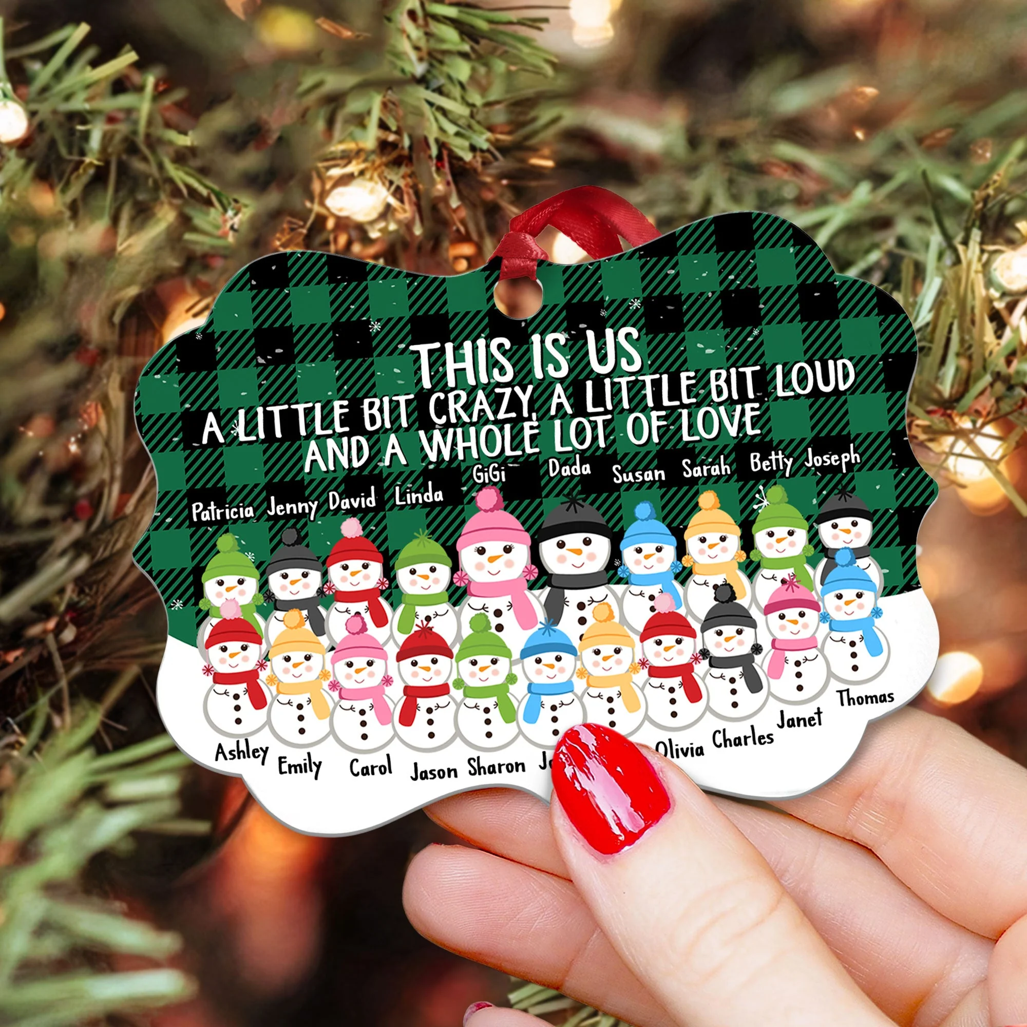 This Is Us A Whole Lot Of Love - Personalized Family Ornament - Gift For Grandma - Image 3