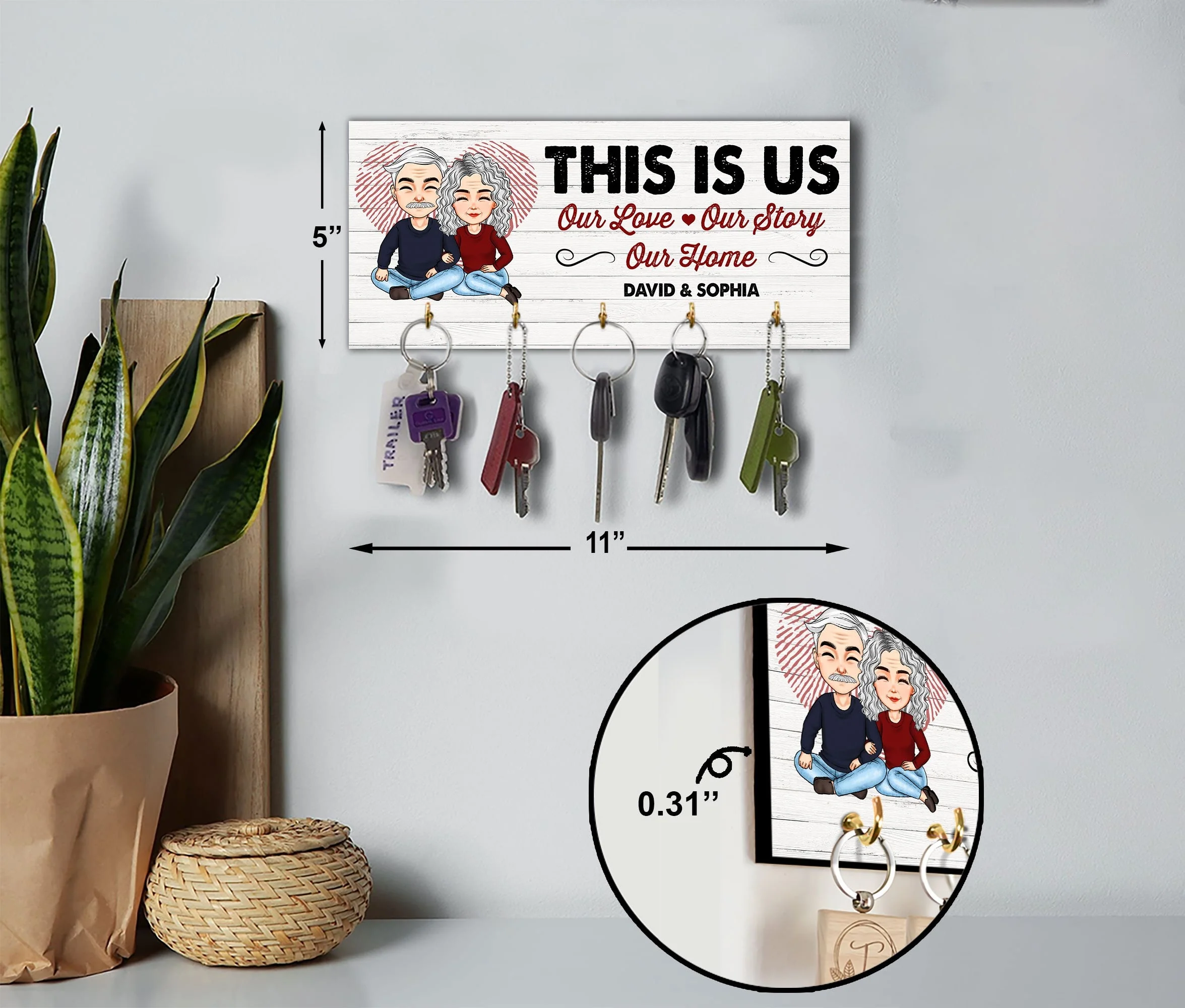 This Is Us - Personalized Key Hanger - Image 3