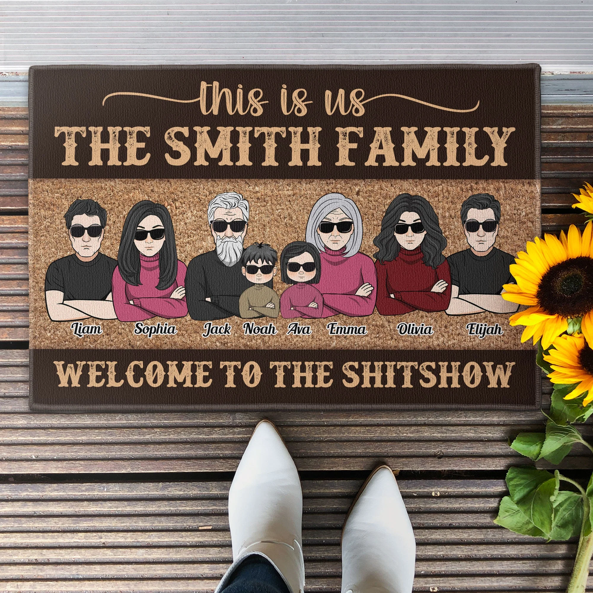 This Is Us Welcome To The Shitshow - Personalized Doormat - Image 2