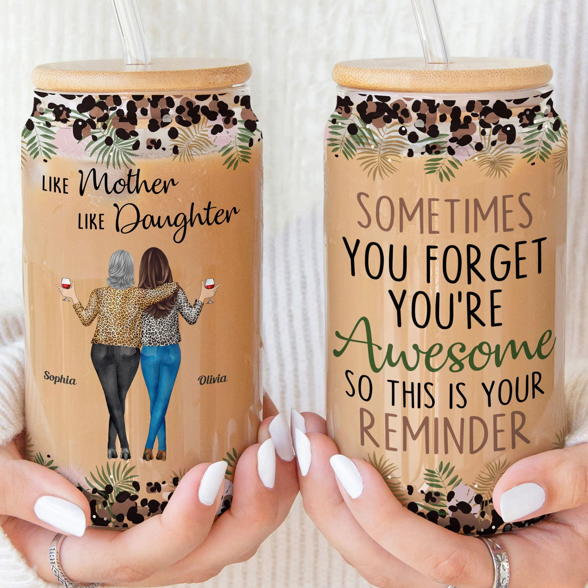 This Is Your Reminder That You're Awesome - Personalized Clear Glass Cup - Image 2