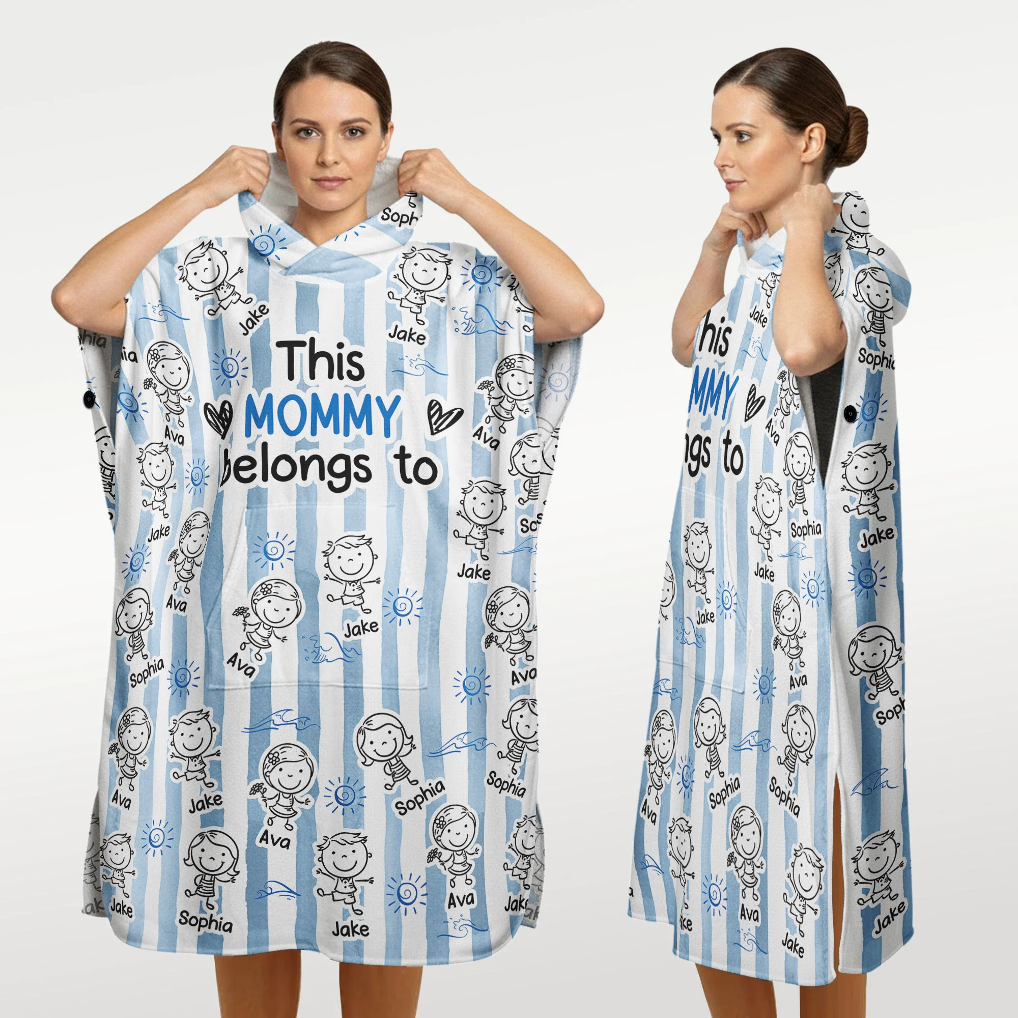 This Mommy Belongs To - Personalized Beach Towel - Image 3