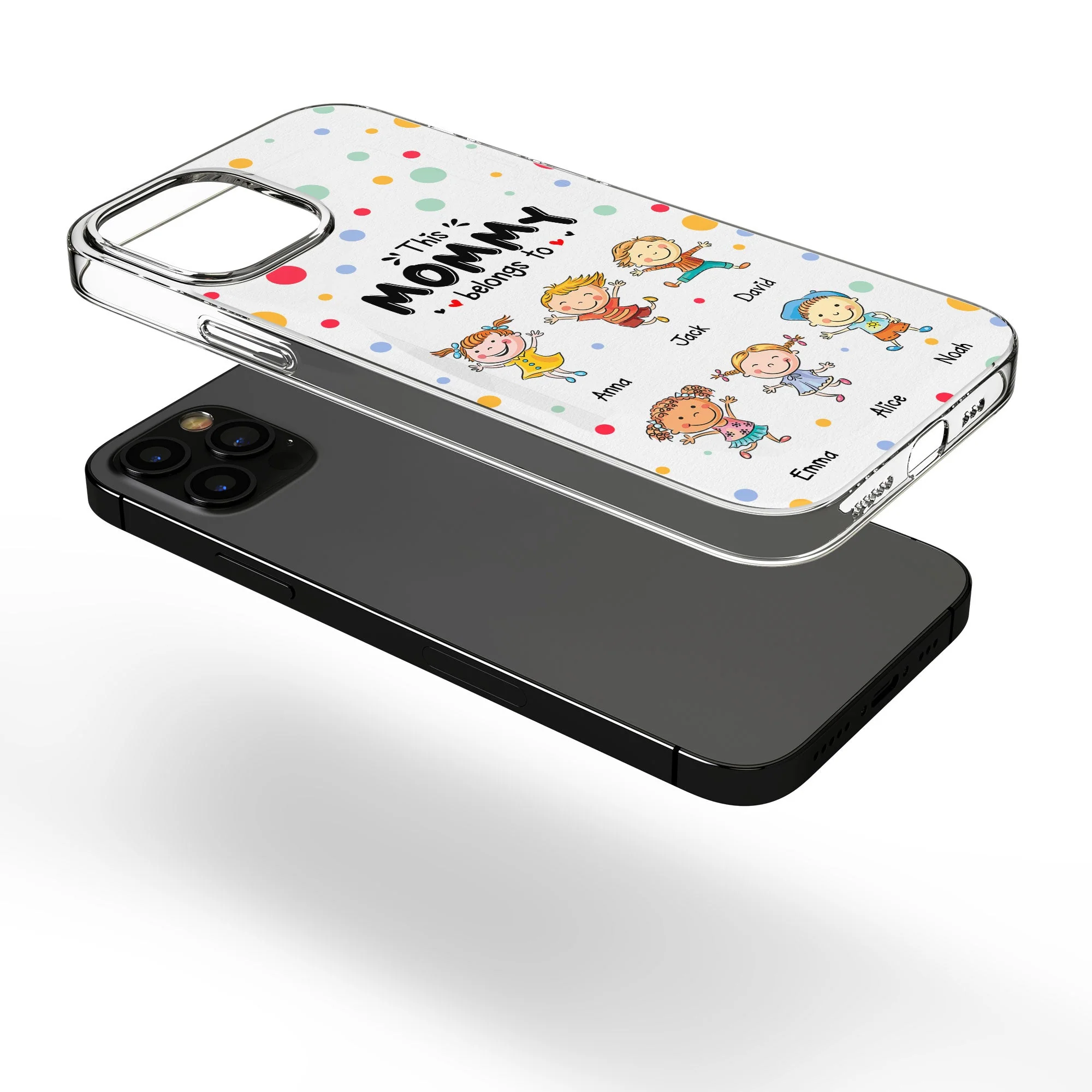 This Mommy Belongs To - Personalized Clear Phone Case - Image 3