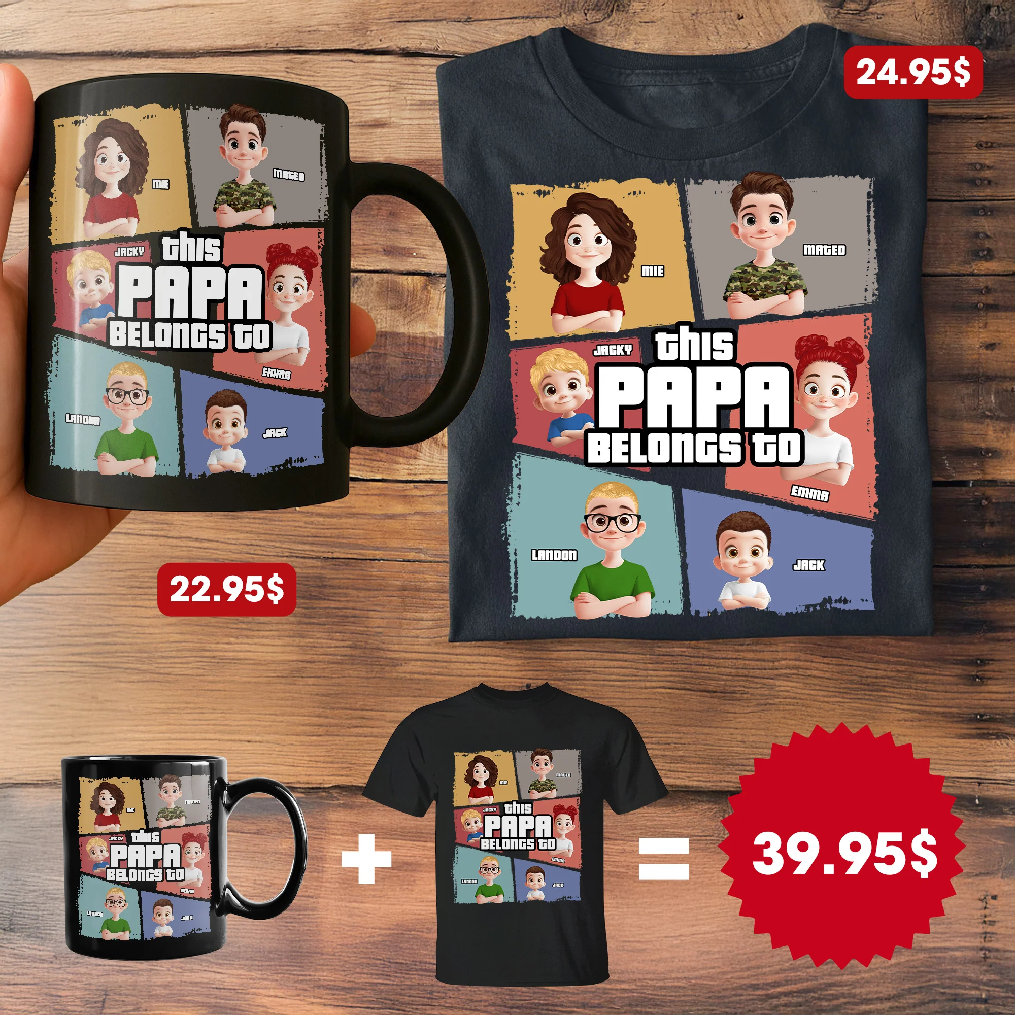 This Papa Belongs To - Custom Father's Day Gift Set