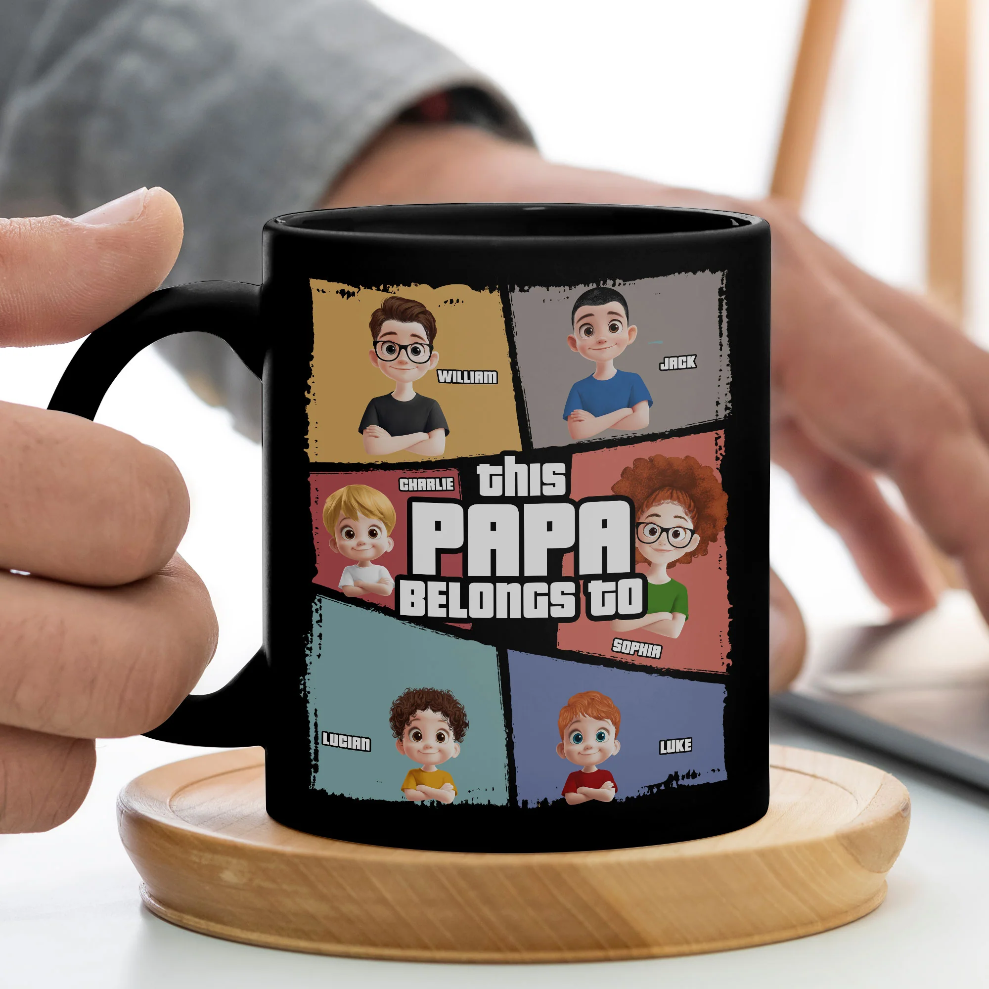 This Papa Belongs To - Custom Father's Day Gift Set - Image 4