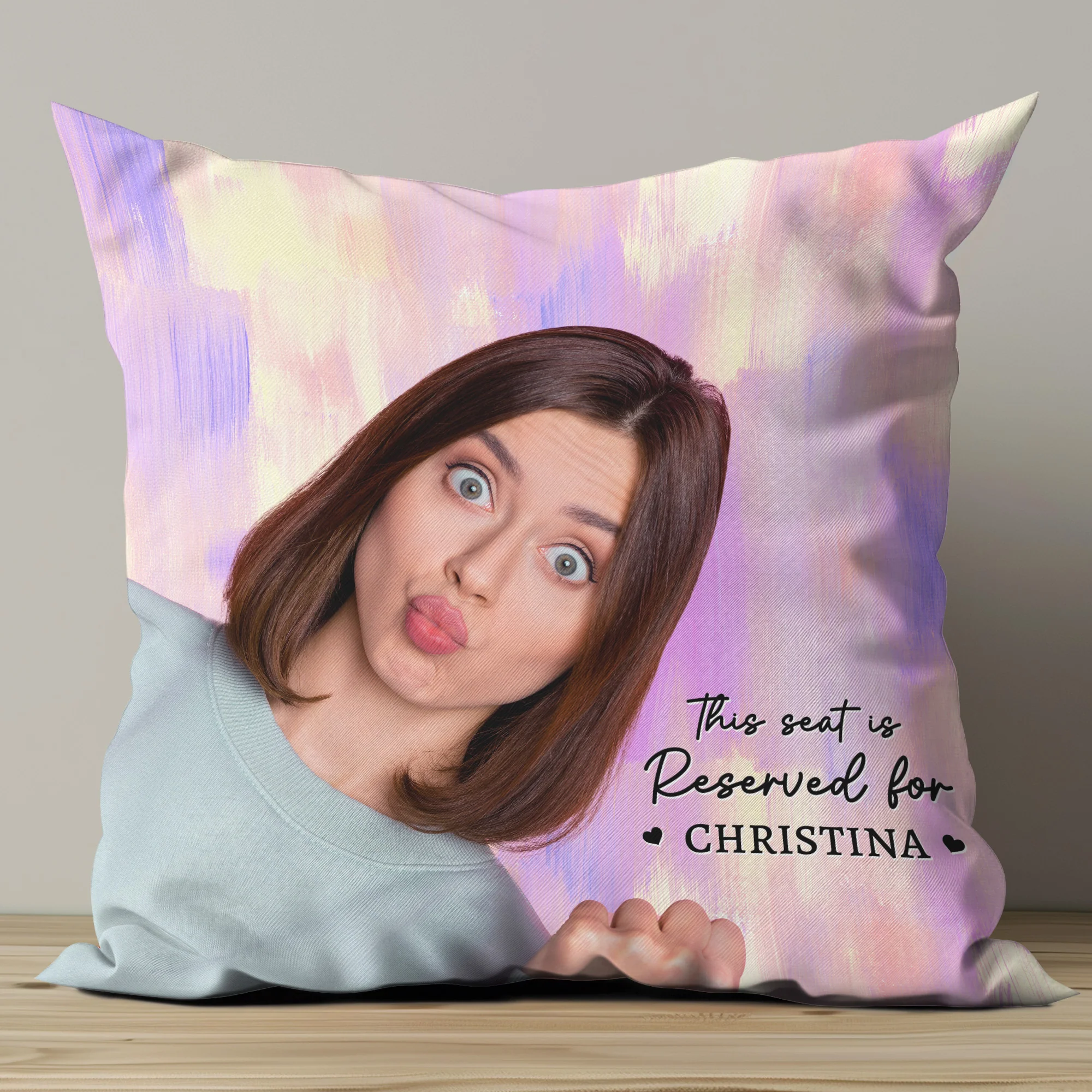 This Seat Is Reserved For Me - Personalized Photo Pillow (Insert Included) - Image 2