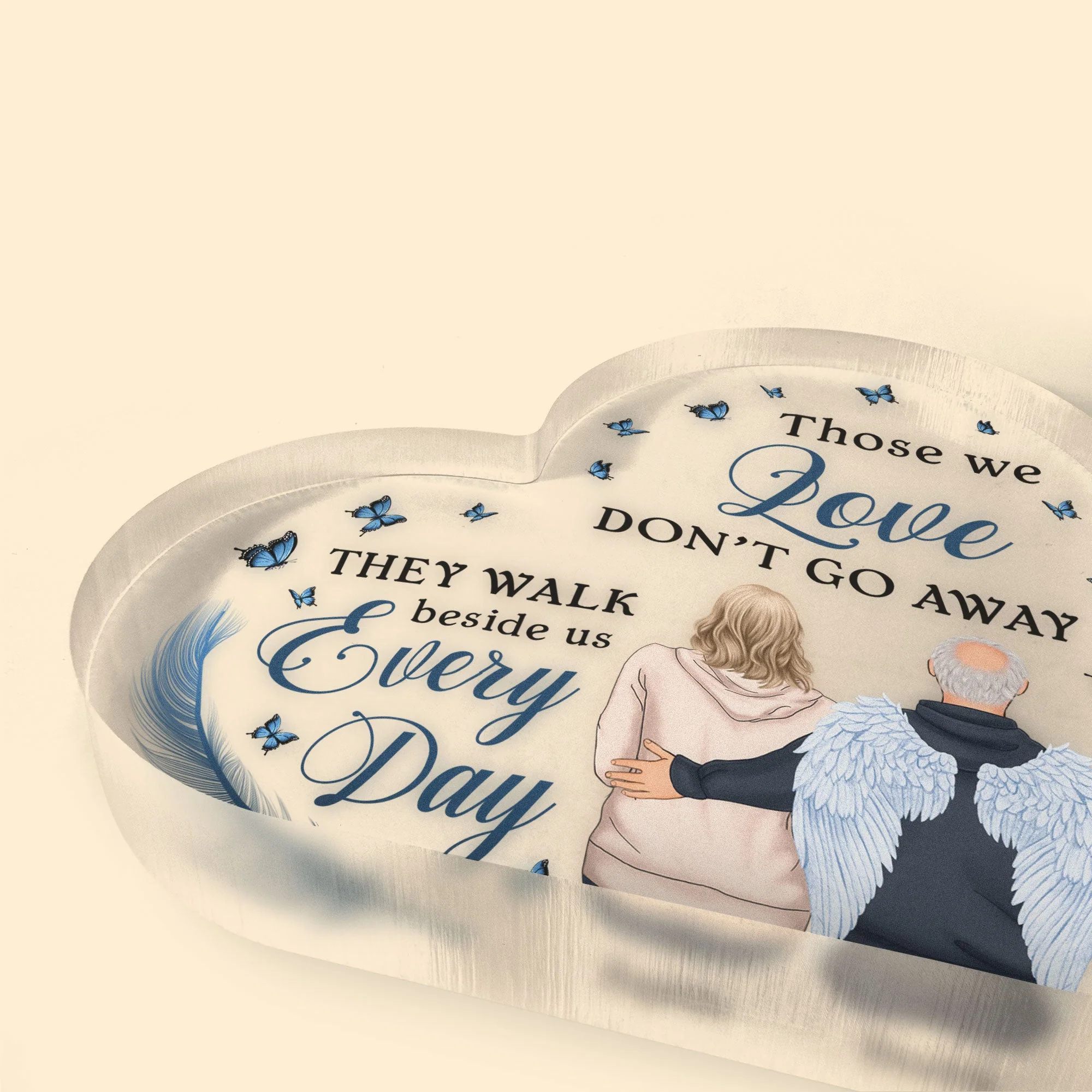 Those We Love Don't Go Away - Personalized Acrylic Plaque - Memorial Gift For Family Members, Dad, Mom - Image 3