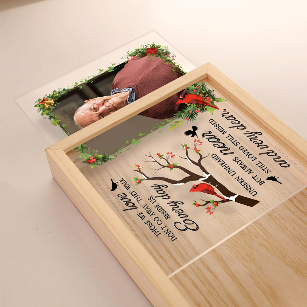 Those We Love Don't Go Away - Personalized Photo Frame Light Box - Image 3
