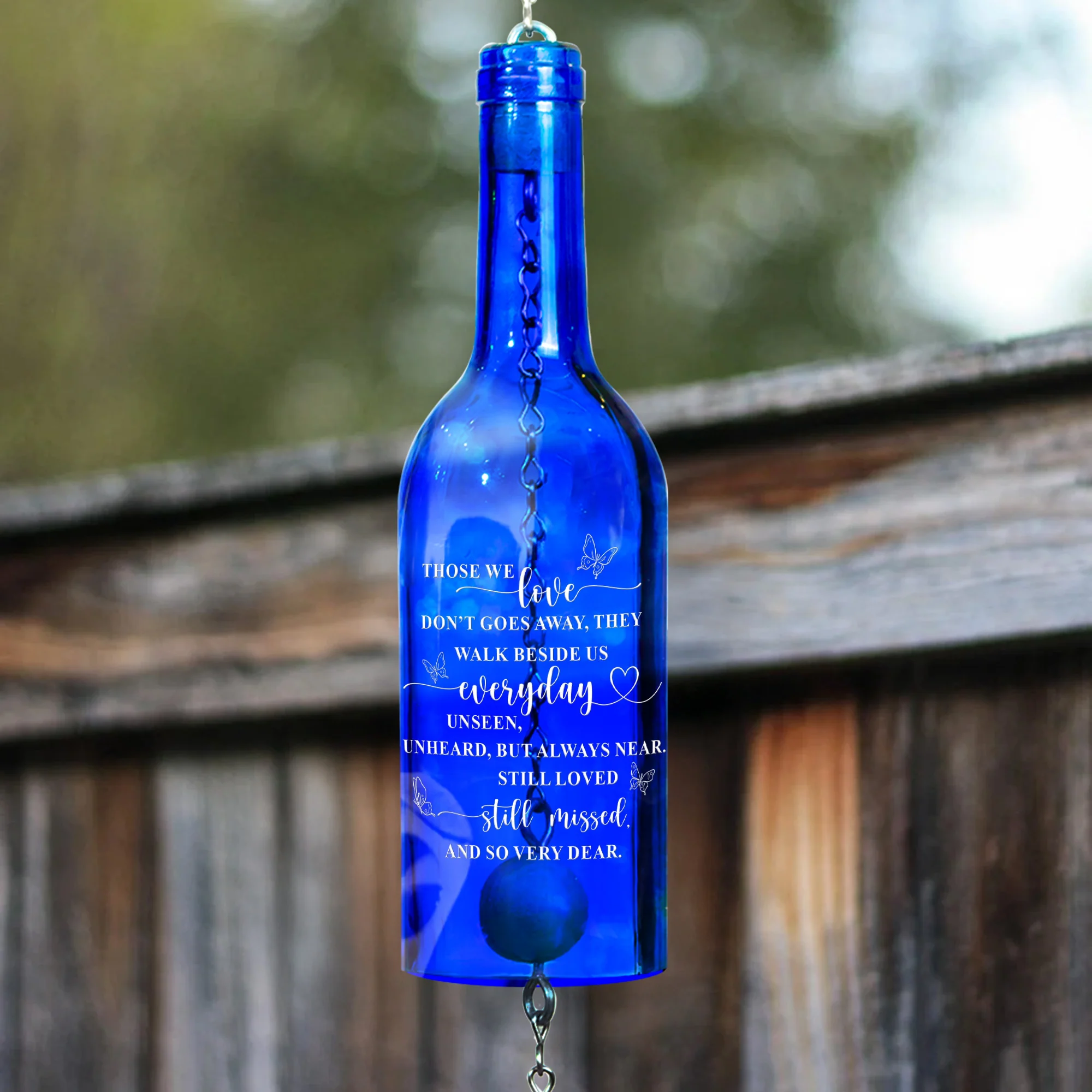 Those We Love Don't Go Away Remembrance Gift For Loss - Personalized Wind Chime - Image 7