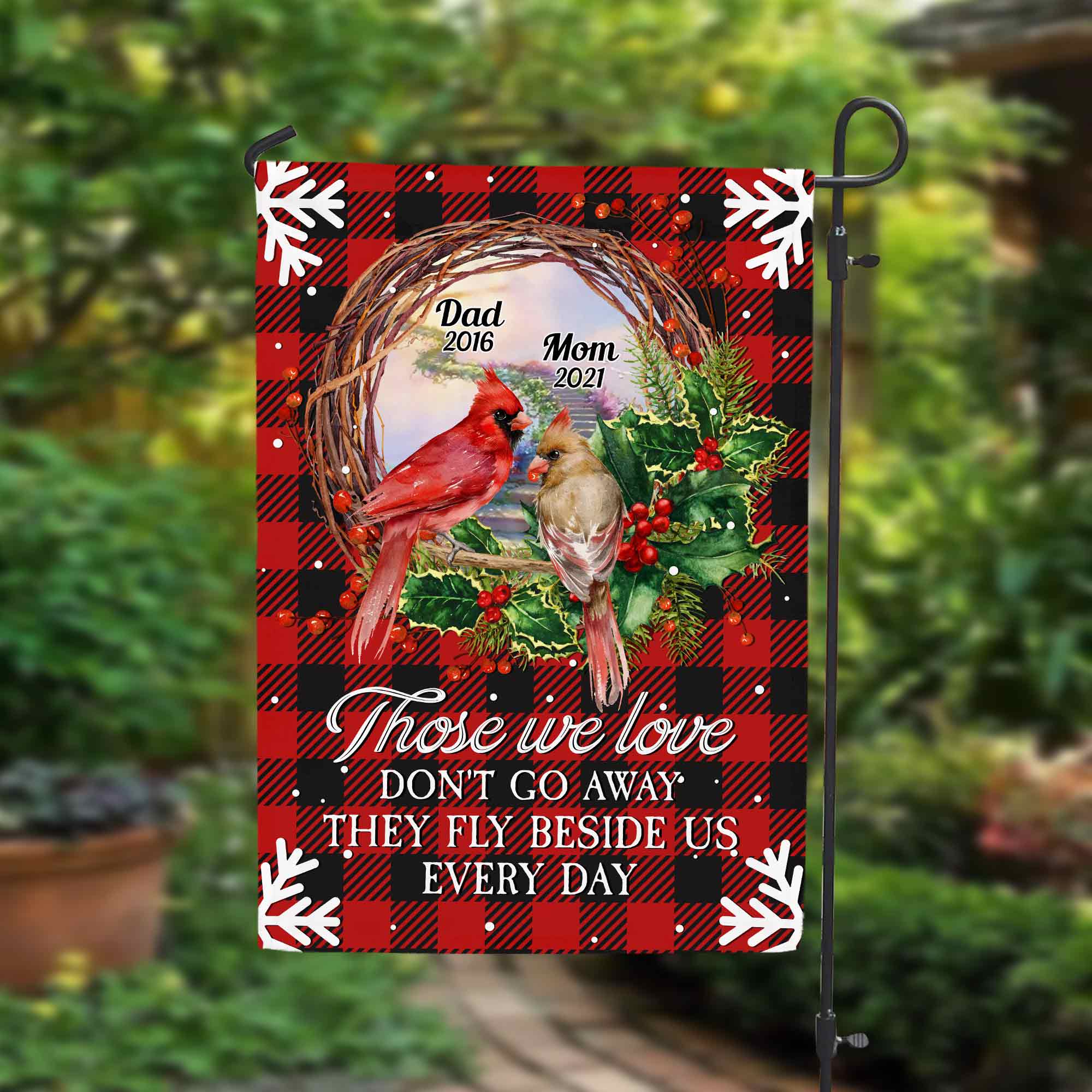Those We Love Fly Beside Us Every Day - Personalized Flag - Christmas, Memorial, Loving Gift For Siblings, Family Members, Brothers, Sisters - Image 2