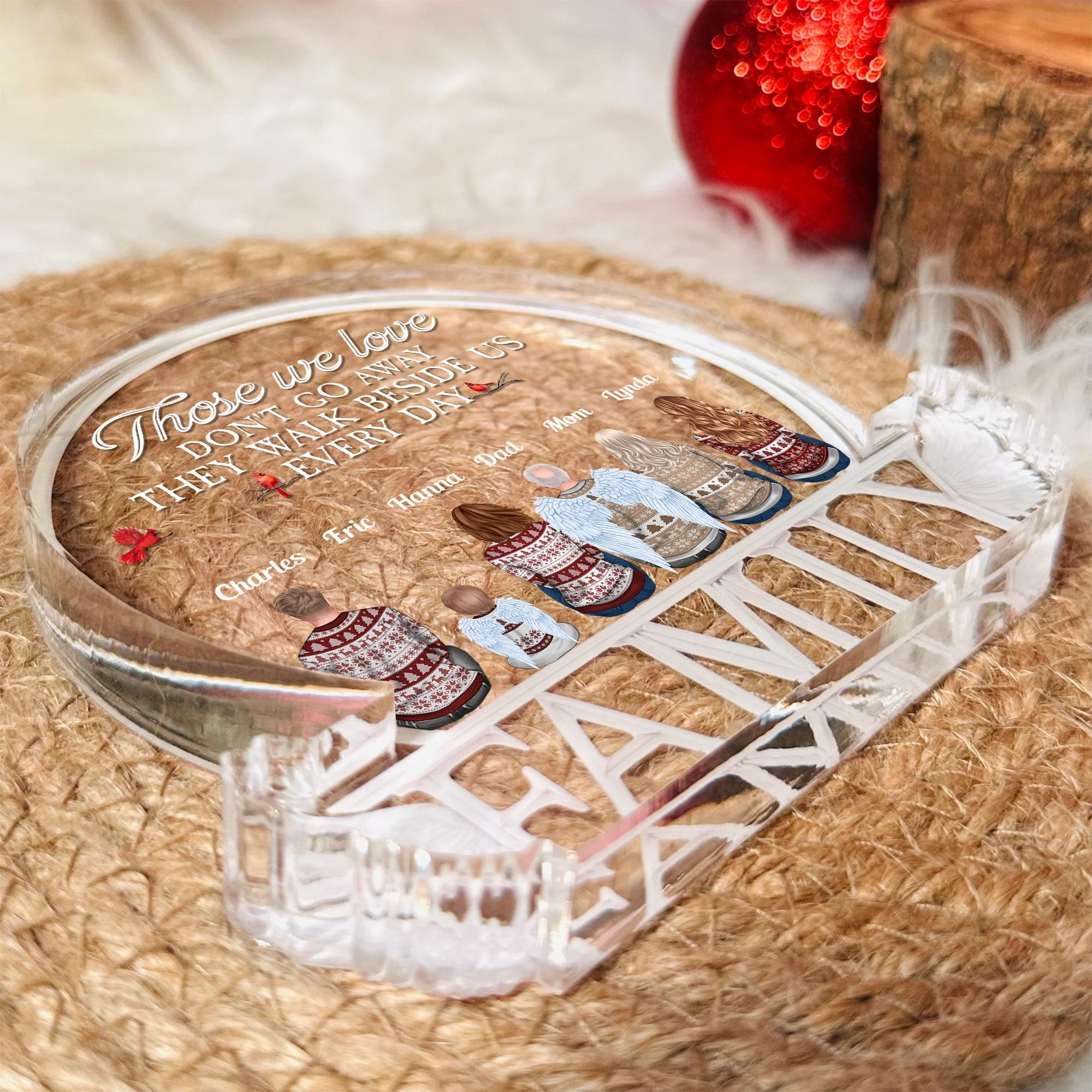 Those We Love Walk Beside Us - Personalized Acrylic Plaque - Image 2