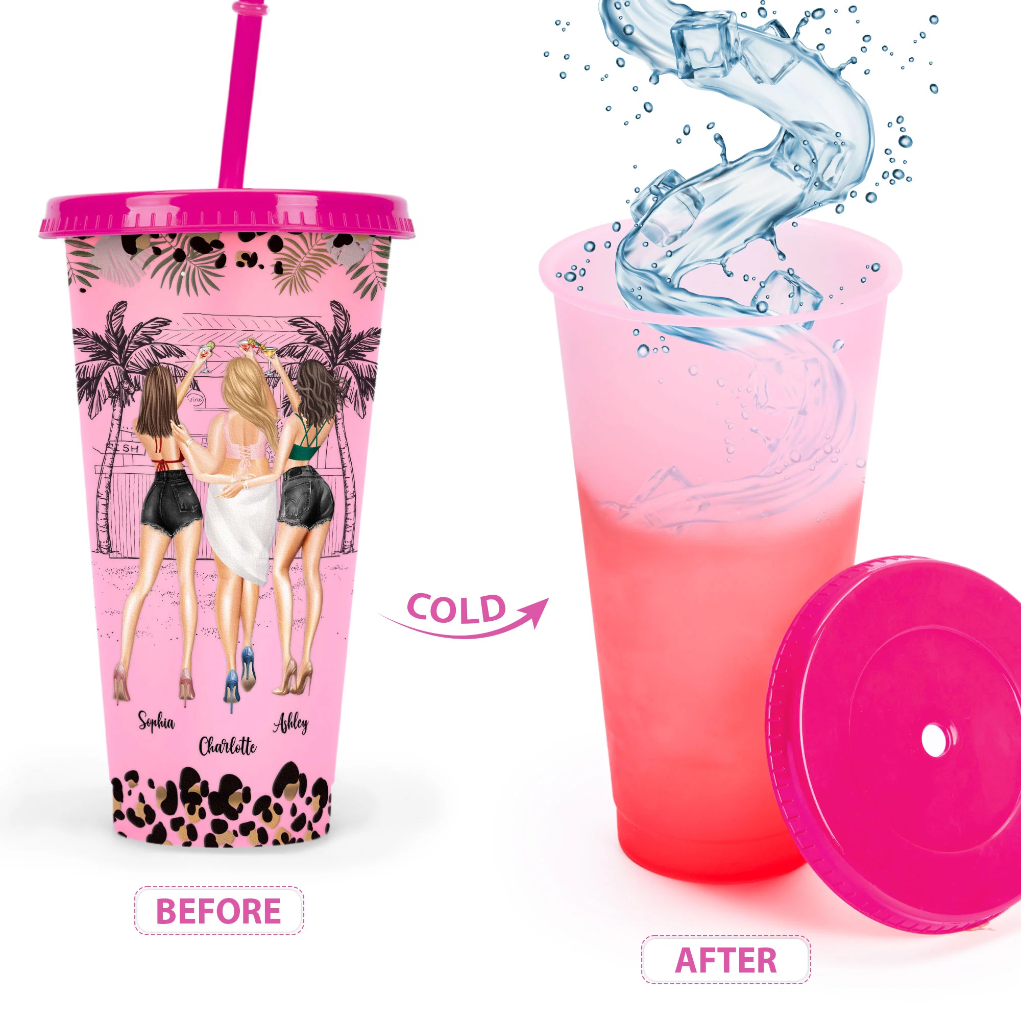 To Another Year Of Bonding - Personalized Color Changing Cup - Image 5