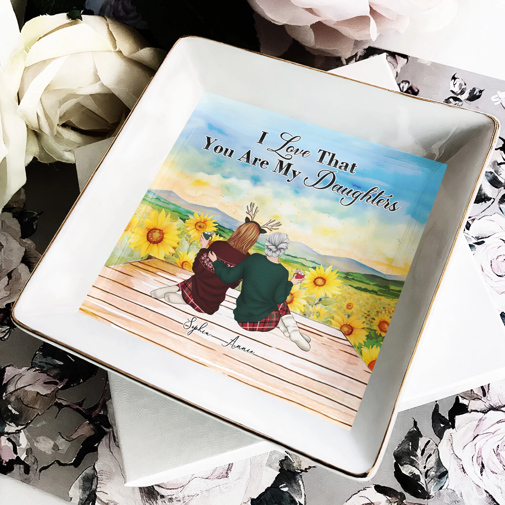 To Daughter Never Forget That I Love You Forever - Personalized Jewelry Dish - Gift For Daughter - Image 2