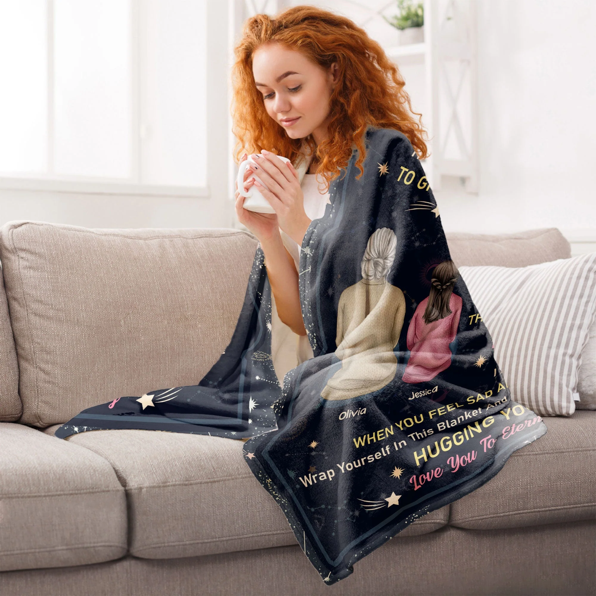 To Granddaughter Inside This Blanket Is A Piece Of My Heart - Personalized Blanket - Image 6