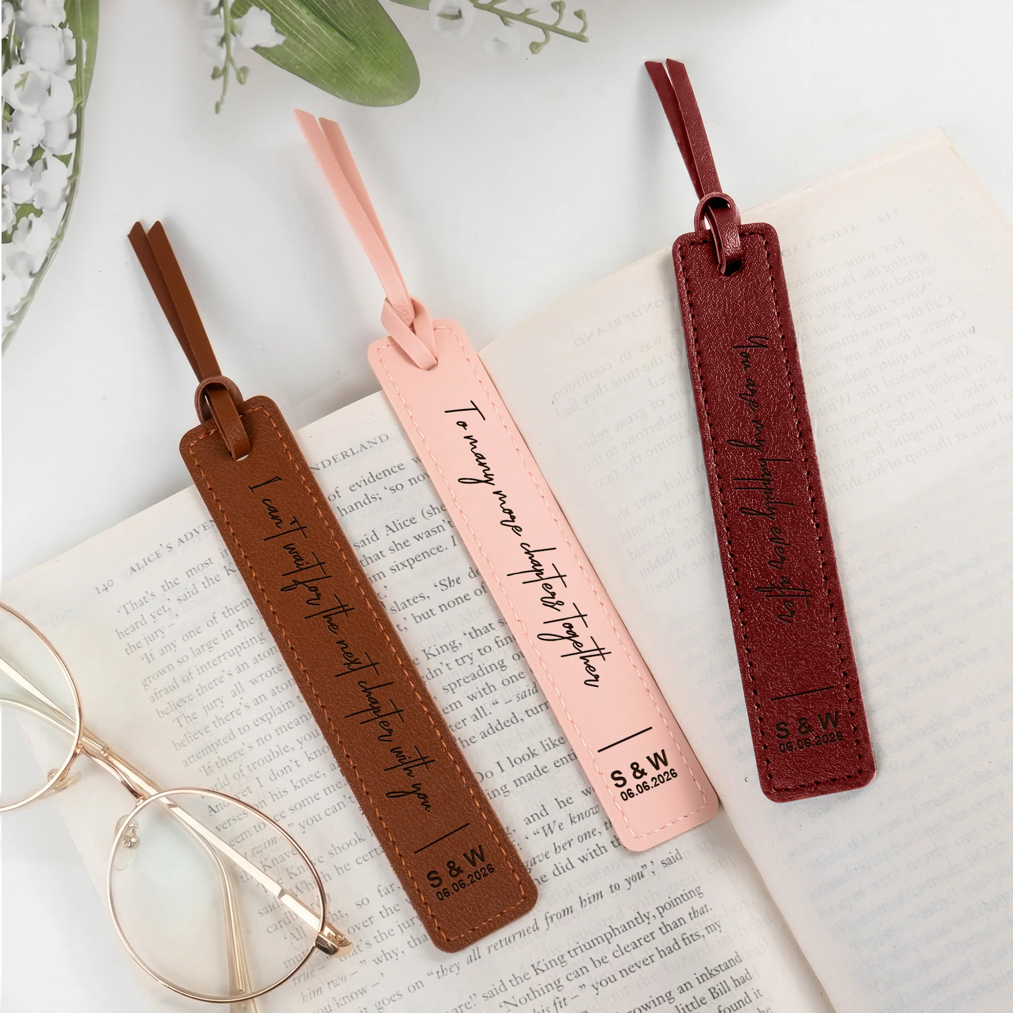 To Many More Chapters Couple Anniversary Gifts - Personalized Bookmark - Image 2