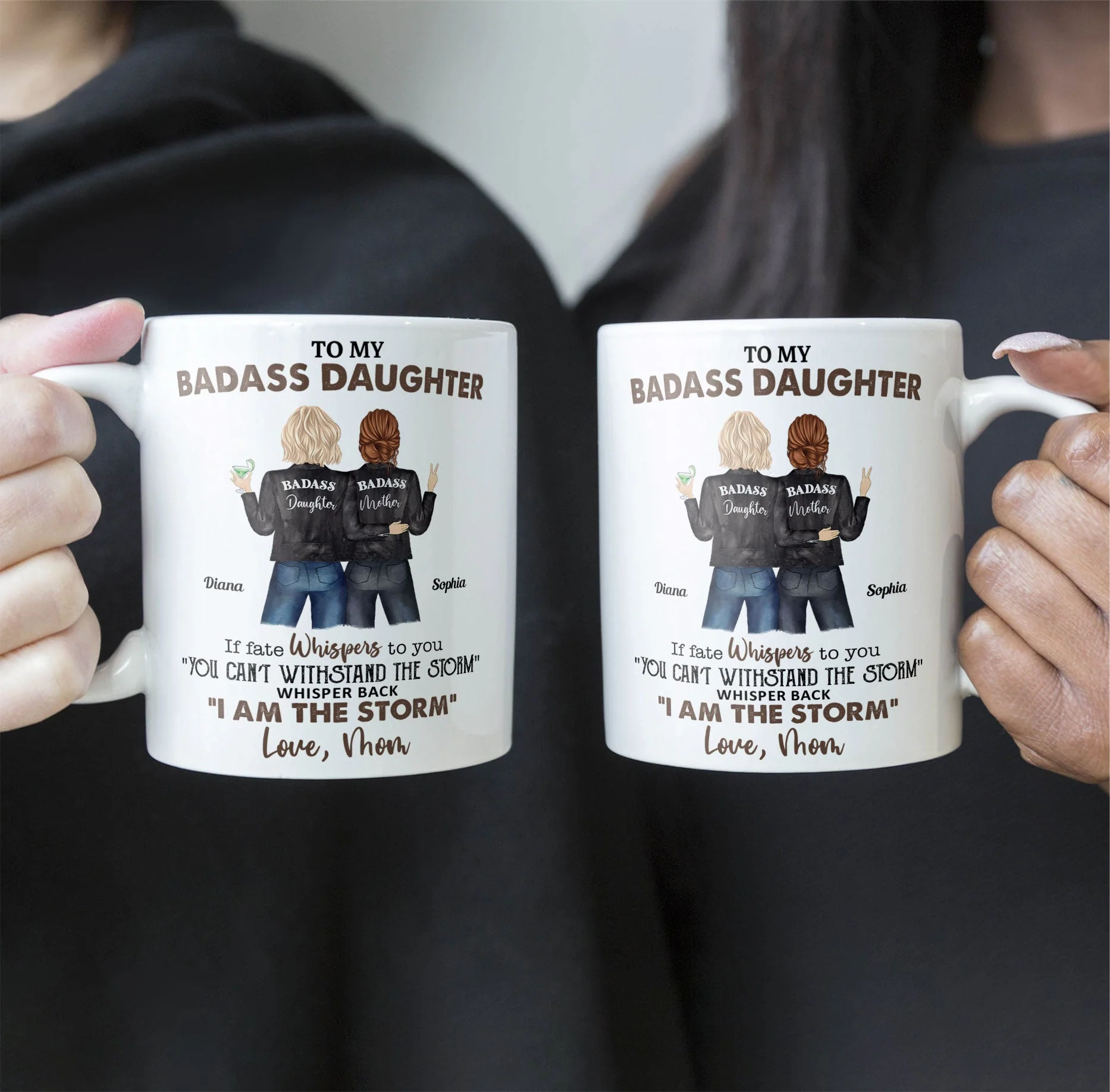 To My Bada** Daughter From Mom - Personalized Mug - Image 2